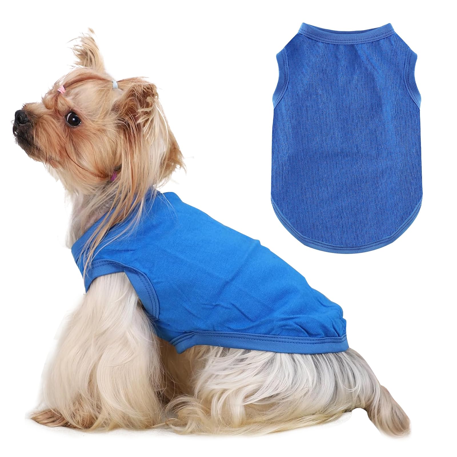 Gilet Rafraîchissant pour Chien,Gilet de Refroidissement pour Chien, Gilets pour Chiens Frais Et Confortable pour L'Été, Adapté Aux Chiens de Petite Et Moyenne Taille/Bleu M