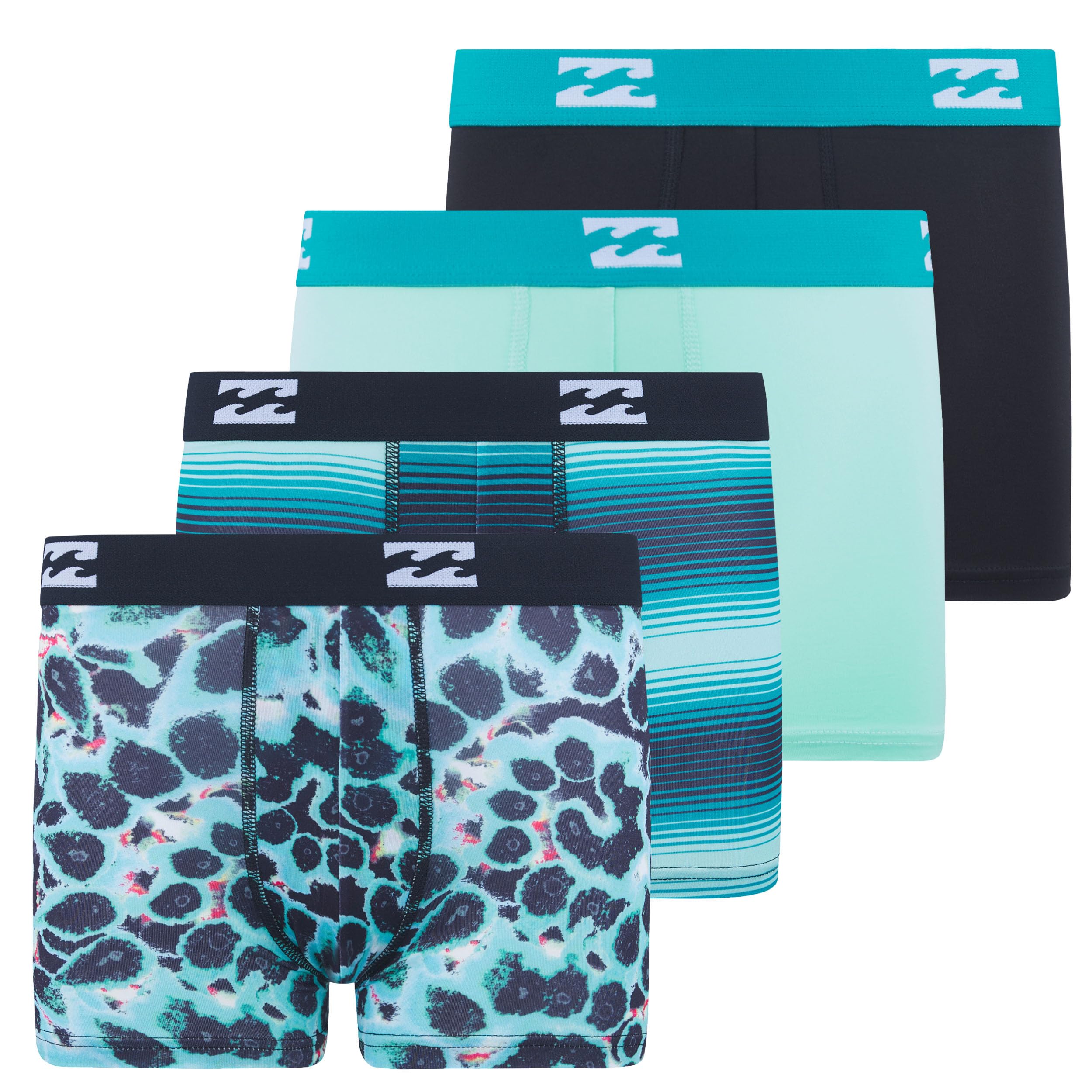 Billabong Boys Underwear 4 Pack Boxer Briefs for Boys 6-18 Durable Stretch Breathable Moisture Wicking