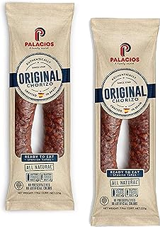 Chorizo Autentico by Palacios. Imported from Spain. 7.9 oz Pack of 6 by ...