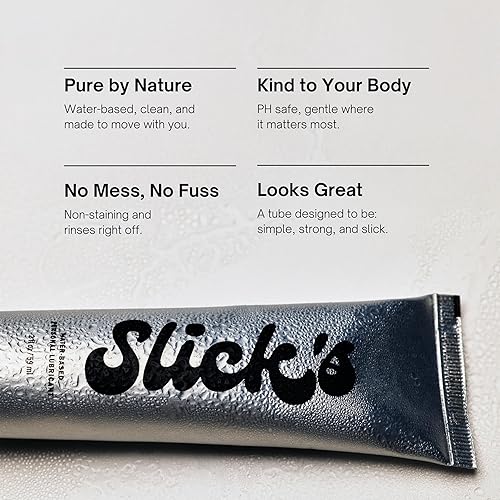 Miniatura 4 de Slicks for All - Lubricante a base de agua, lubricante personal hipoalergénico y limpio, sin manchas, inodoro, lubricante sexual para privacidad y