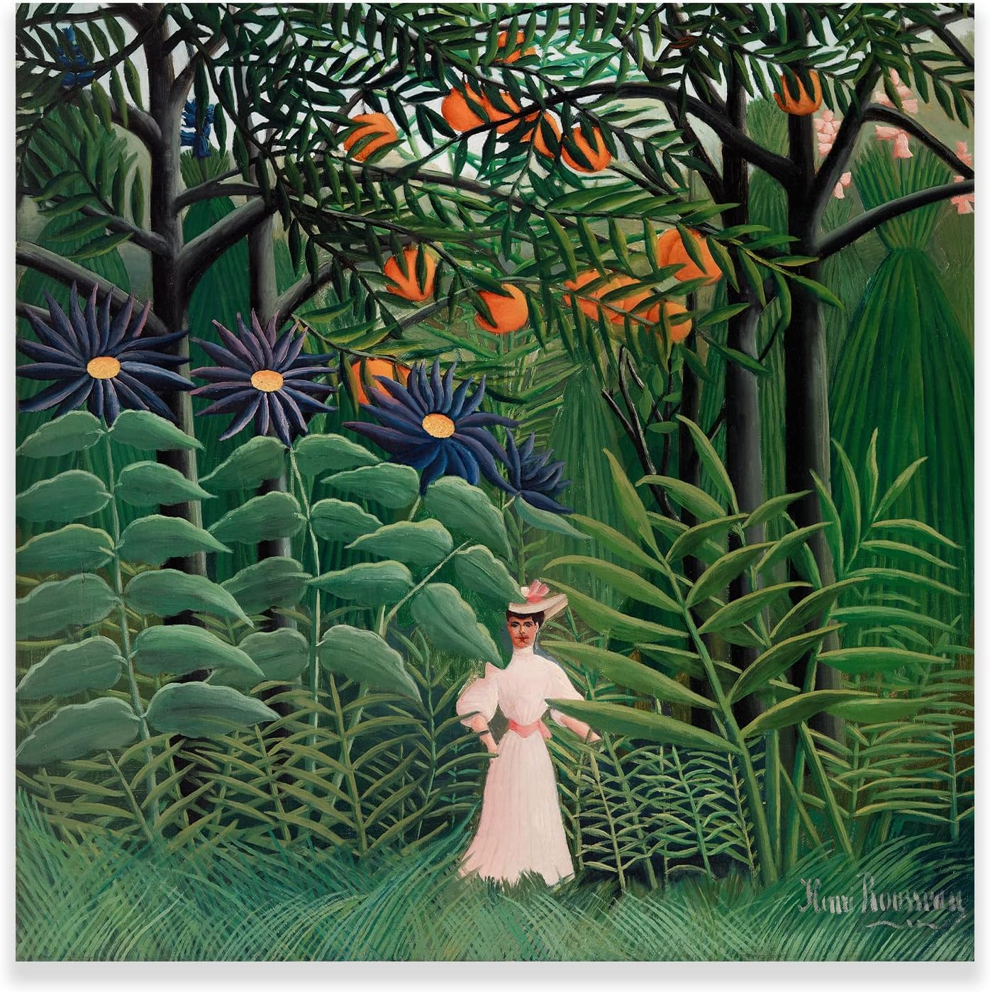 Amazon.co.jp: アンリ・ルソー ポスター エキゾチックな森を歩く女性