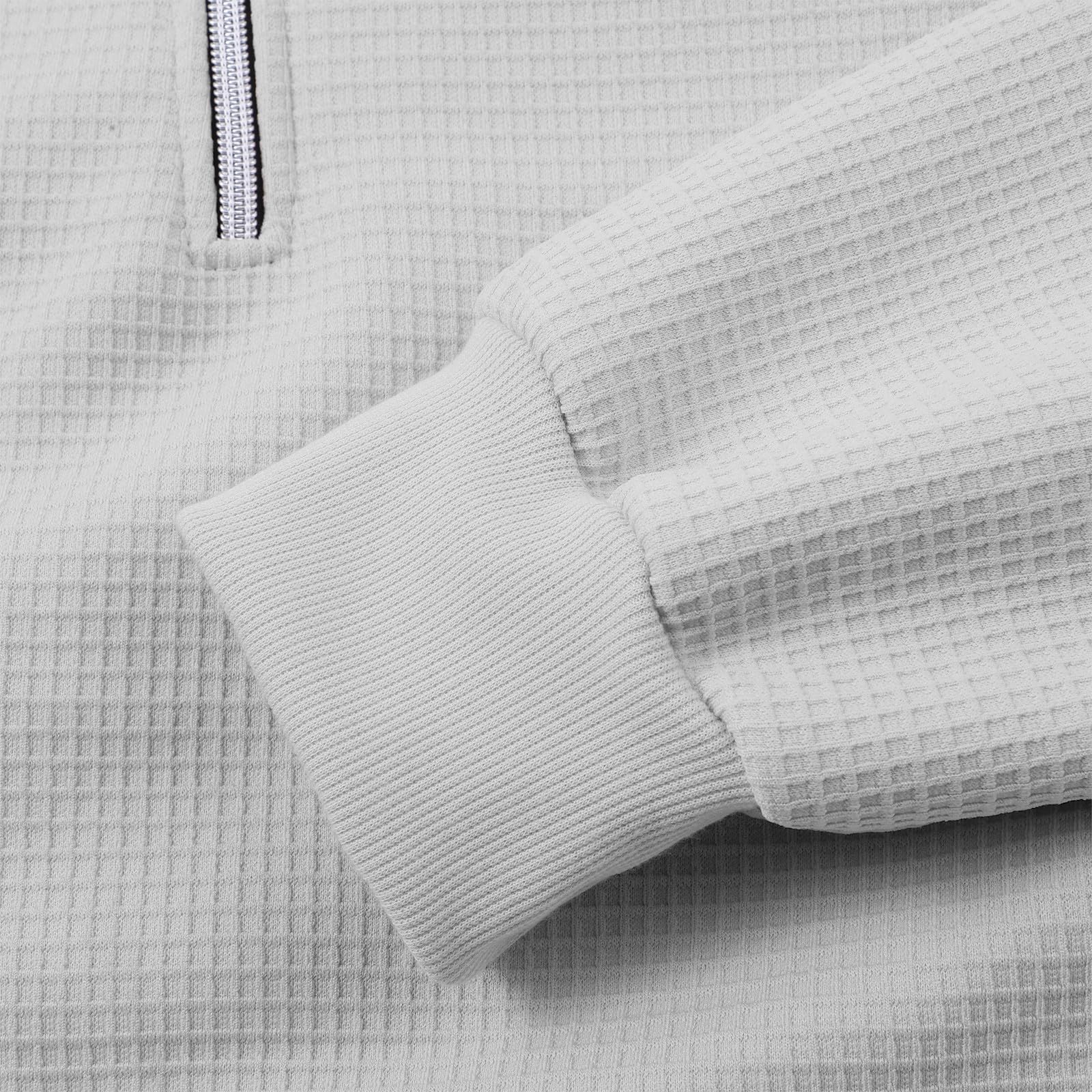 Ponadwymiarowa bluza z kapturem męska bluza zapinana na zamek błyskawiczny waflowa dzianinowa bluza workowate bluzy z kapturem z długim rękawem sweter z zamkiem 1/4 bluza ze sznurkiem plus size