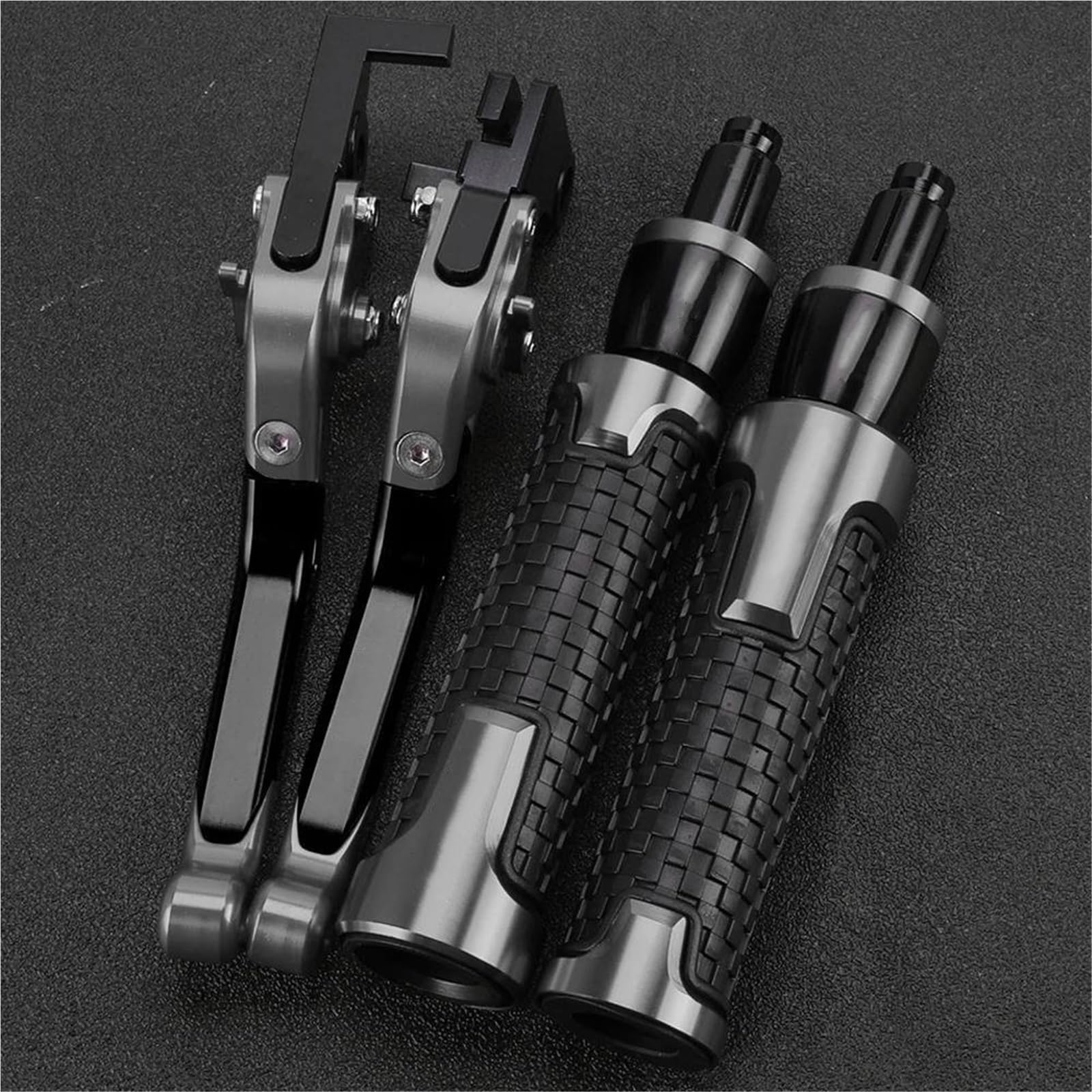TGVSELPJ Motorcycle Part Motorcycle Folding Adjustable Brake Clutch Levers Handlebar Grips Ends for Kawasaki for Ninja 1000 Tourer Z1000 Z1000R Z1000SX 2017-2024(Black3)