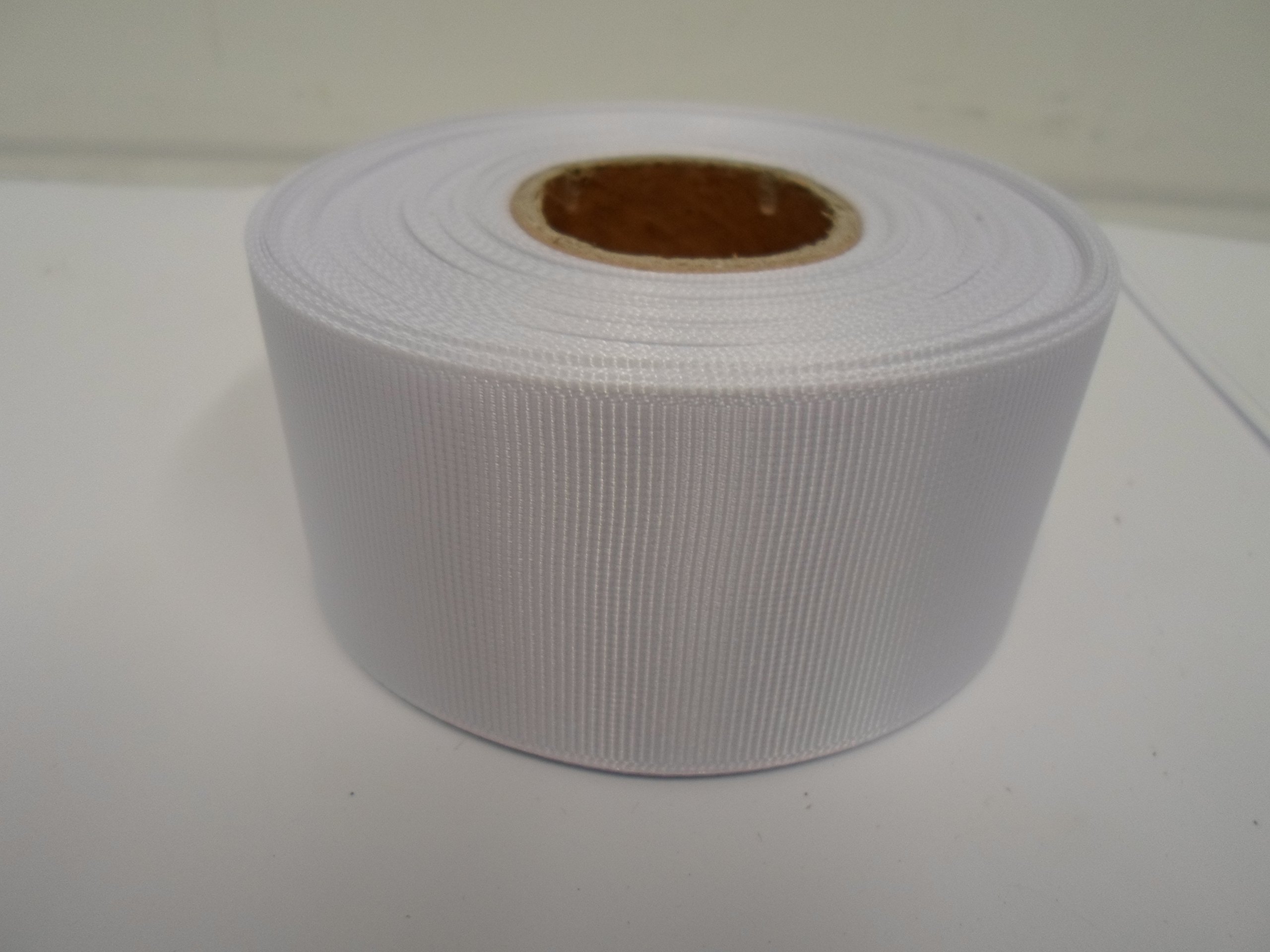 Beautiful Ribbon White 2 Metres (Cut From Reel) Of 38Mm Grosgrain Ribbed Ribbon Double Sided 38 Mm 3.8Cm 1.5" 1.5 Inch