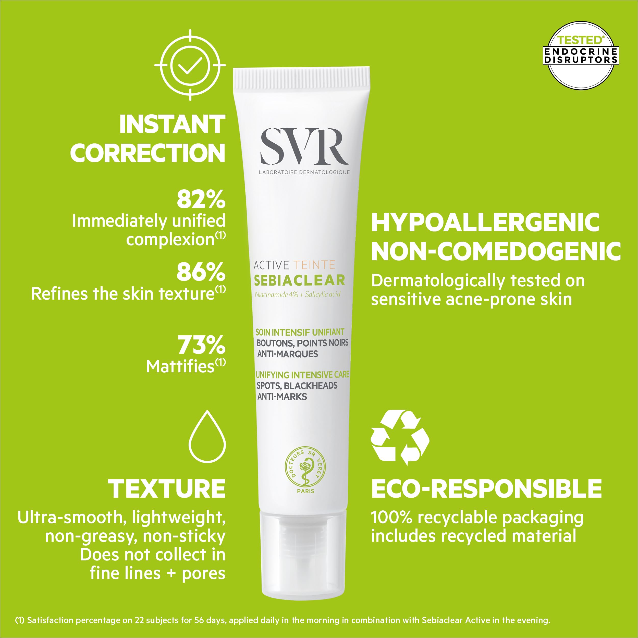 Svr Sebiaclear Active Tinted Krem Przeciw Niedoskonałościom, 40 ml
