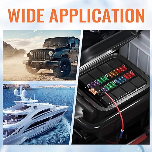 Miniatura 6 de 16 unids de perfil bajo Mini Micro2 Fusible Taps Automotriz Añadir un circuito fusible Kit 12V ATO ATC ATM APM fusible adaptador puente conector