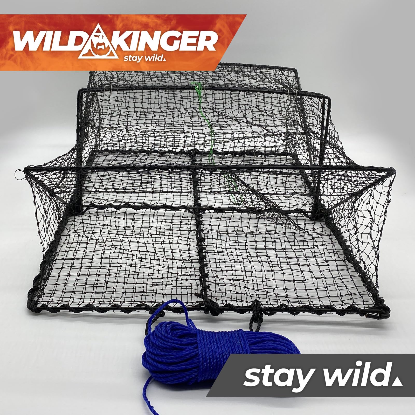 WILDKINGER Krebskorb Pirat Krebsreuse Krebsfalle Fish Crab Cray Trap Köder Korb Krabben