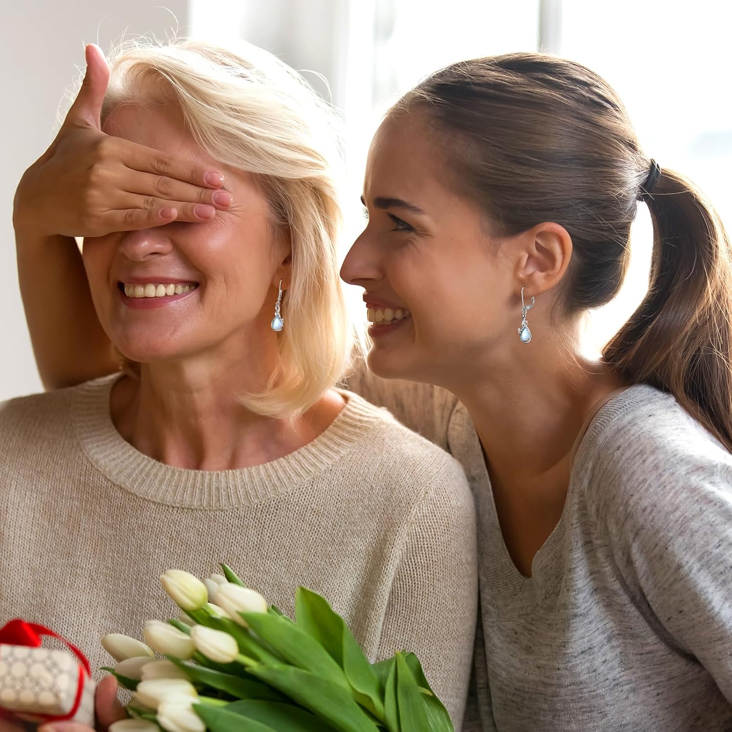 Infinity Butterfly Leverback Earrings 925 Sterling Silver Infinity Teardrop Dangle Earrings Butterfly Jewelry Gifts for Mother Women Wife Her - Image 6