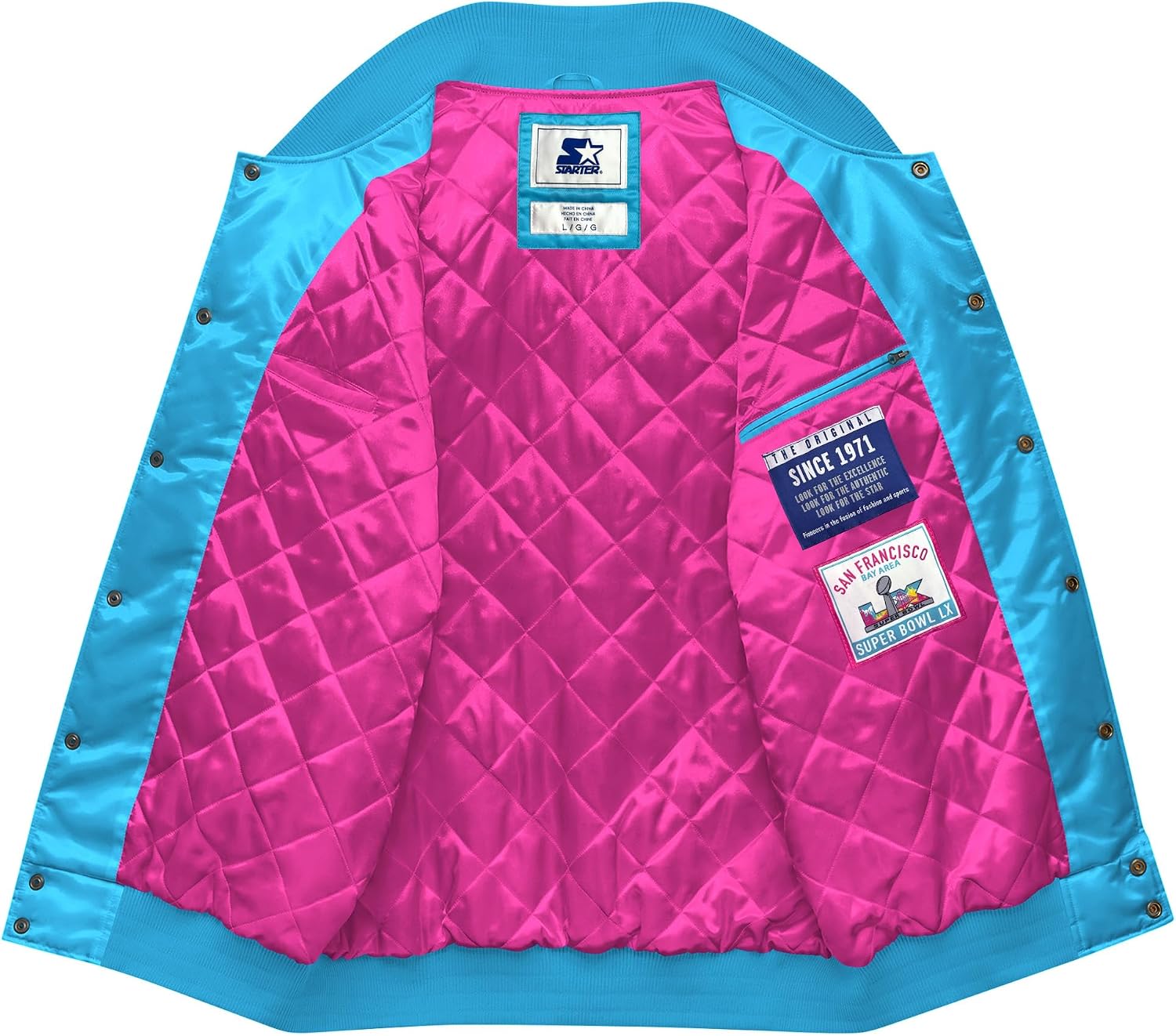 STARTER Men's Super Bowl LX Full-Snap Varsity Jacket