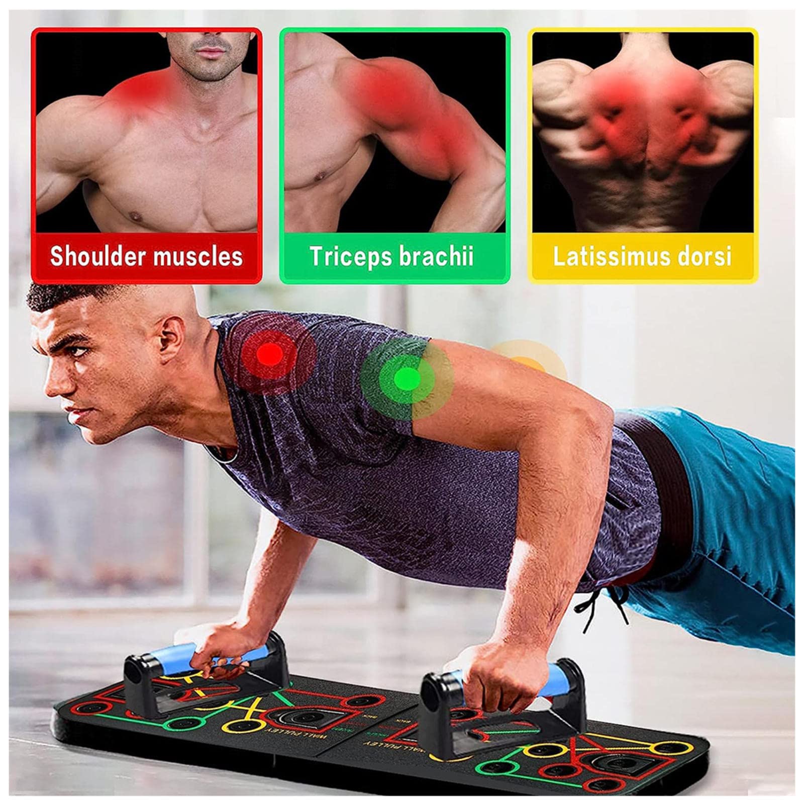 Amazon.co.jp: プッシュアップボード ， 5種類のトレーニング器具を