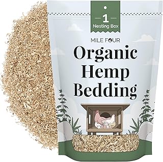 Mile Four Superior Hemp Bedding for Chickens, Chicken Coops & Chicken Nesting Boxes, 100% Certified Organic & USA Grown, Ultra Absorbent, Dust-Free, Odor Control | 10 Liters, 1 Pound Sample