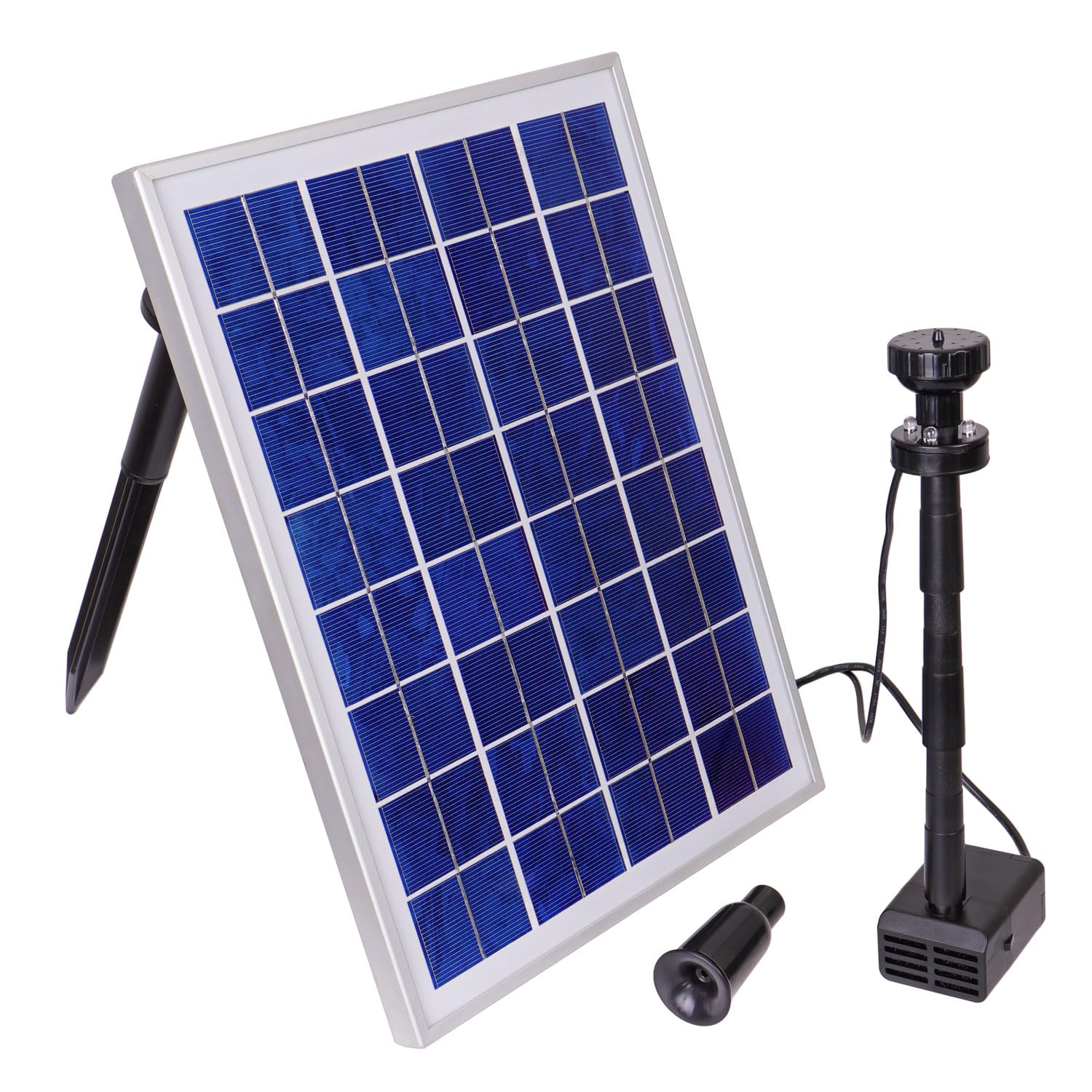 CLGarden Solar Teichpumpe NASP4 mit Akku LED Beleuchtung Pumpe für Gartenteich 500 l/h Solarpumpe 12V