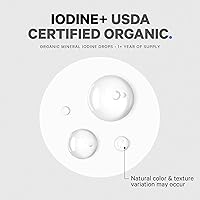 Vista 6 de Codeage Gotas de yodo orgánico USDA – 250 Mcg – Suministro de 1 año – Suplemento de yodo líquido – Solución de gotas de yodo – Yodo puro