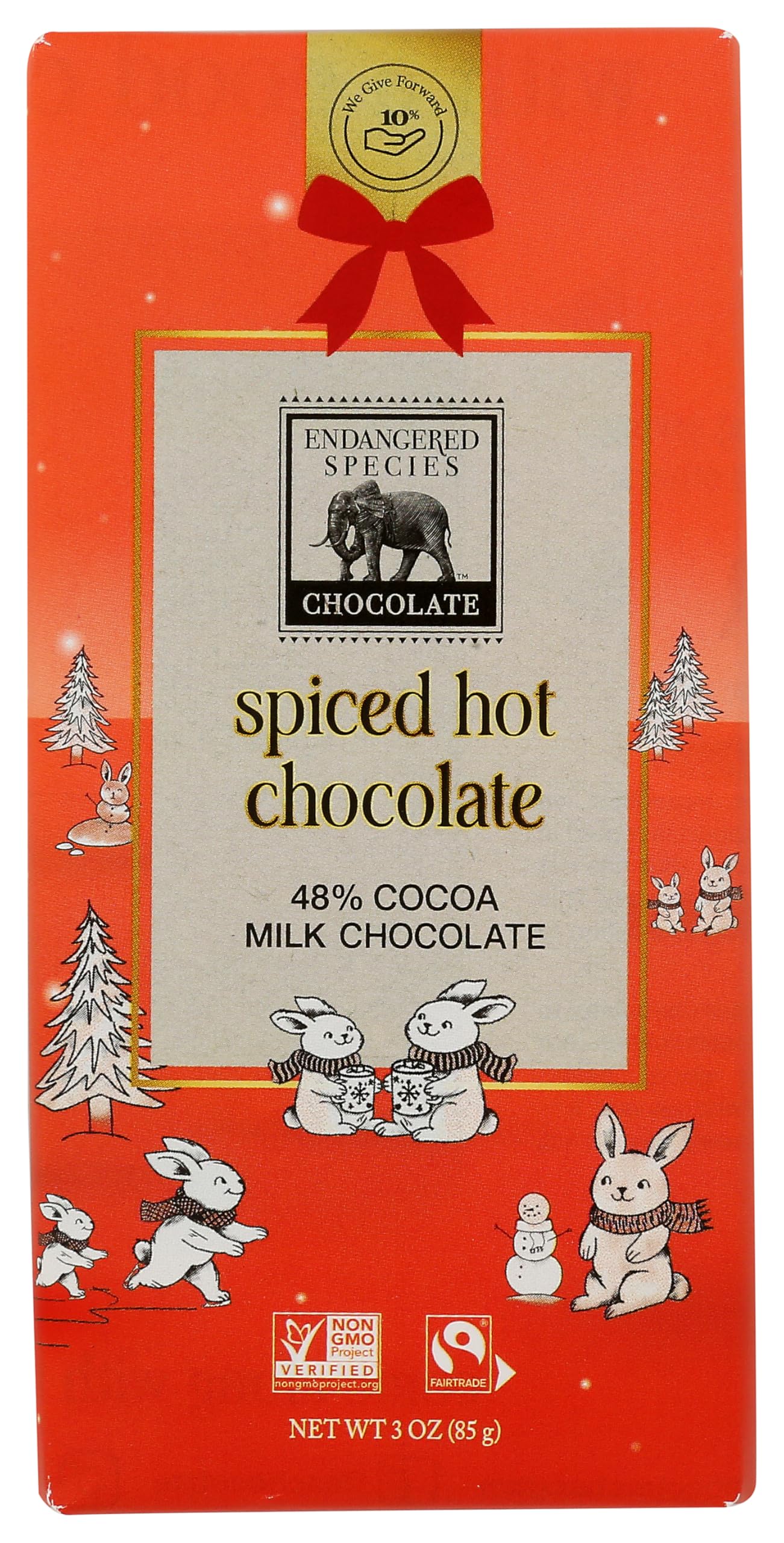 ENDANGERED SPECIES Mexican Hot Chocolate 48% Milk Chocolate Bar, 3 OZ