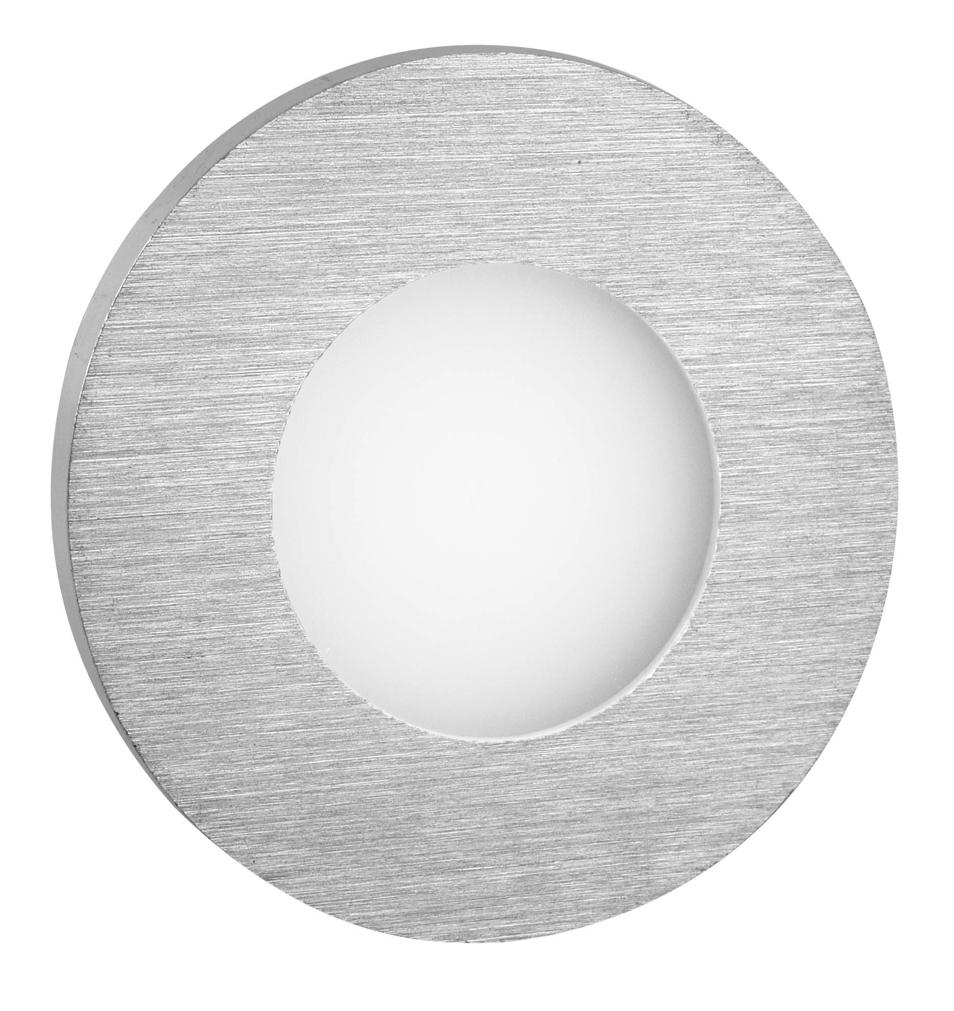 max K O M F O R T LED Treppenbeleuchtung 230V Warmweiß 0,5W – 6er SET Rund Aluminium Stufenbeleuchtung Wand Einbauleuchte Einbaustrahler Treppenlicht Flurleuchte 6104R