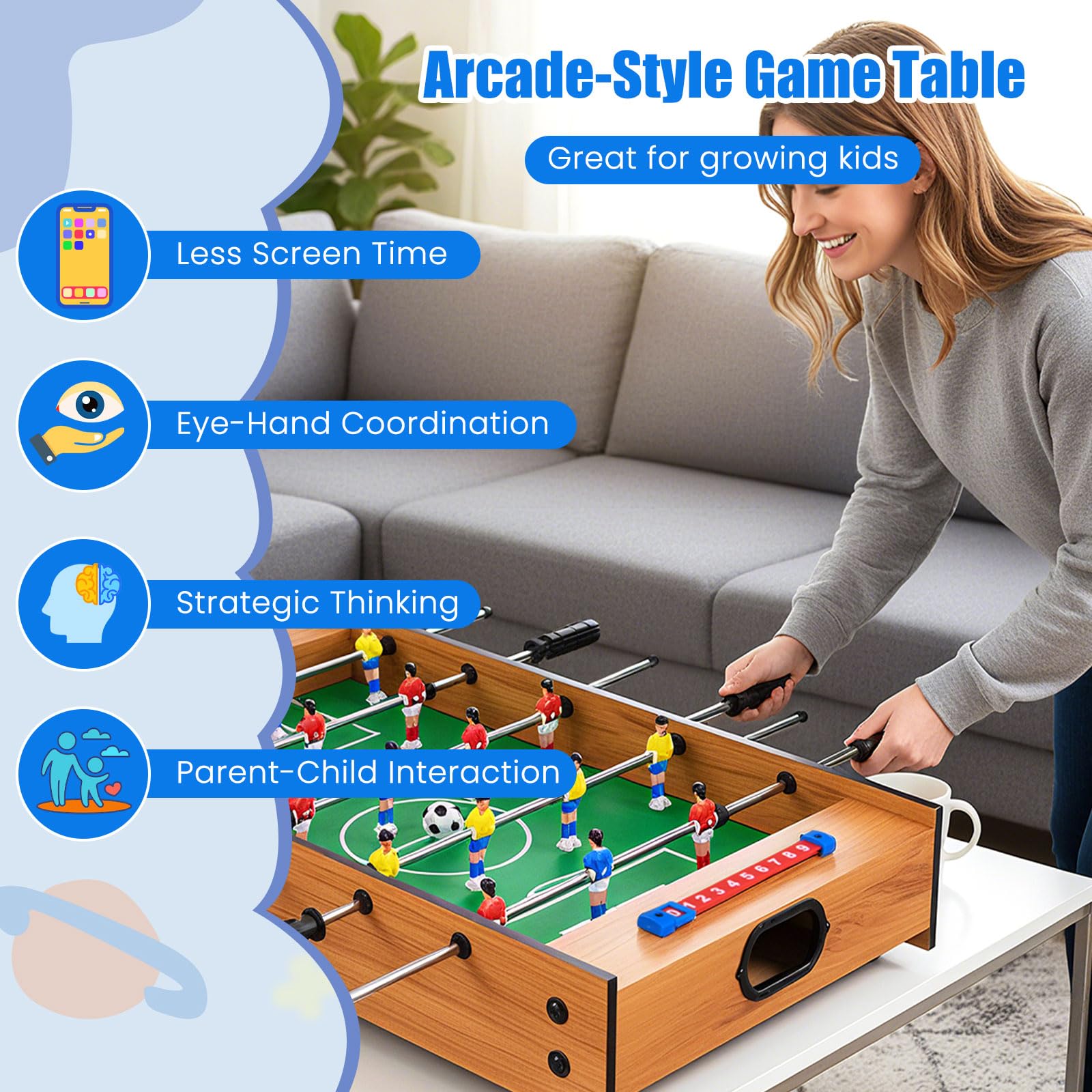 Amazon.co.jp: Giantex マルチゲームテーブル 2イン1コンボミニゲーム