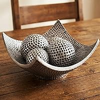 Vista 13 de Seraphic Juego de 5 cuencos decorativos grandes con elegantes orbes/bolas, centro de mesa elegante para mesa de comedor/cocina, sala de estar