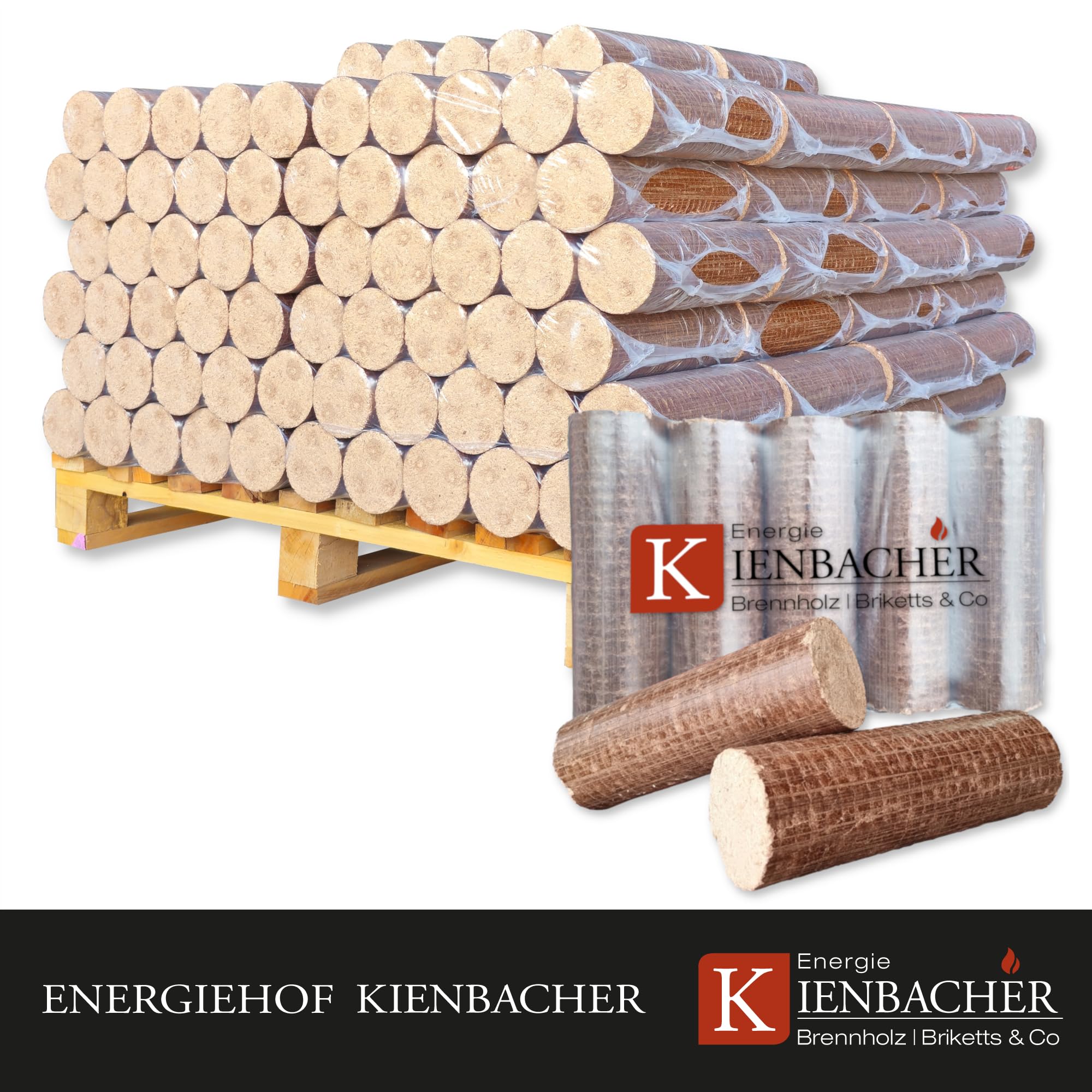 500kg Holzbriketts Nestro Briketts Hartholz Kamin Ofen Brikett Brennholz Palette Heizbriketts heizen Öko Brennstoff 50x10kg Bags