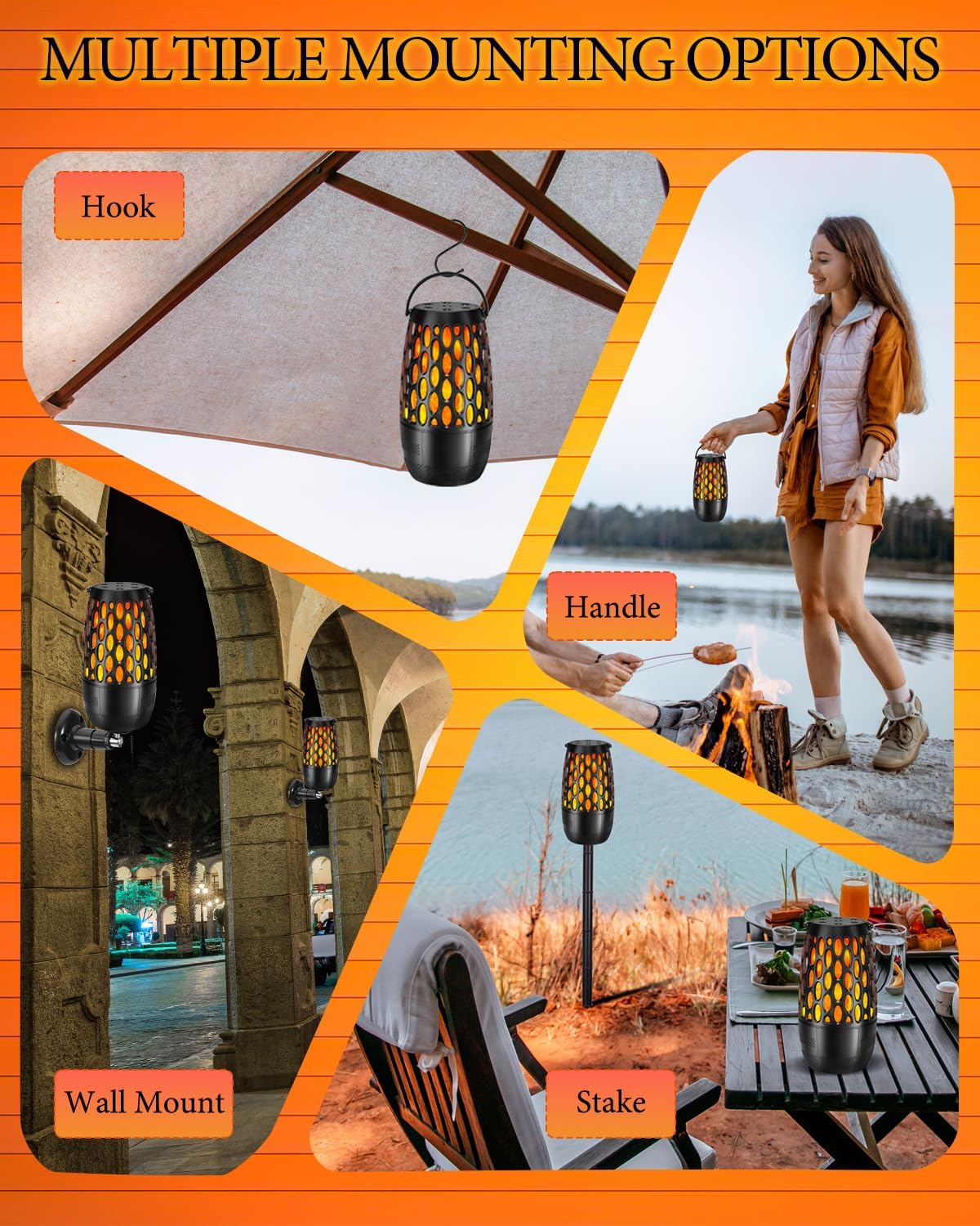 Upgraded Outdoor Bluetooth Speakers Waterproof Patio, Outdoor Speakers with Light, Multi-Speaker Auto-Sync Up to 100 Speaker, BT 5.3 HD Surround Sound, Cool Tech Gadget Gifts for Men (2 Pack) - Image 6