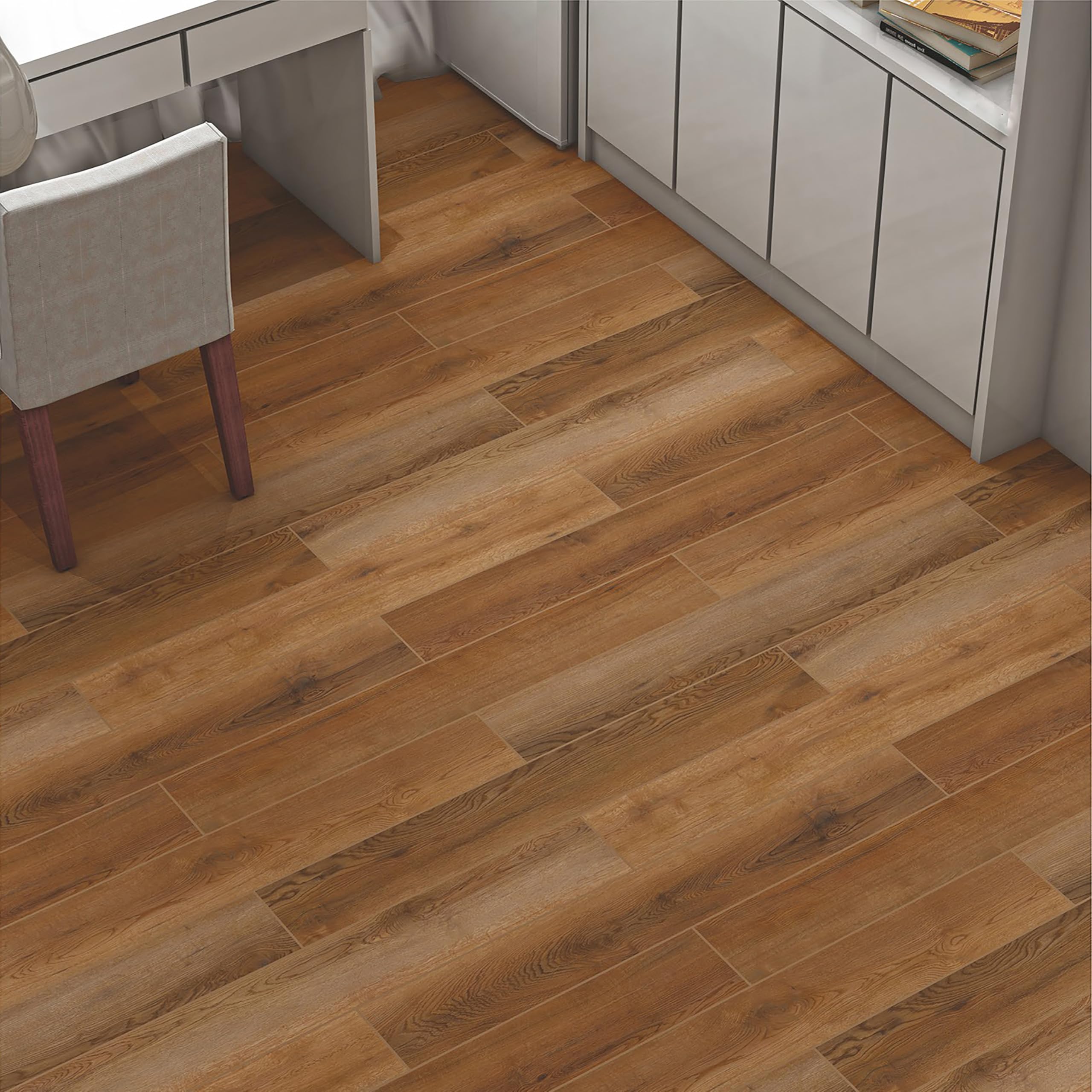Plantex SPC Tiles for Floors/Interlocking Sound Insulated Floor Tiles/Click N Lock Wooden Flooring for Livingroom/Kitchen -30 Square Feet/10 Tile,Legacy Wood-DIY Installation(Water&Fire Resistant) discount deal