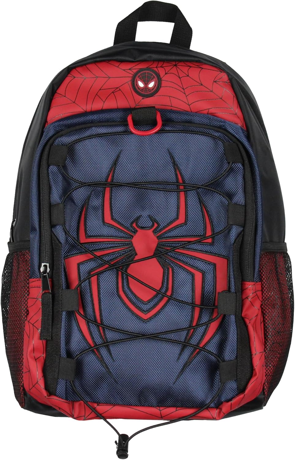 Marvel Comics Spider-Man Miles Morales 17" Backpack Laptop Travel Book Bag Padded Back Adjustable Strap Bungee Cord