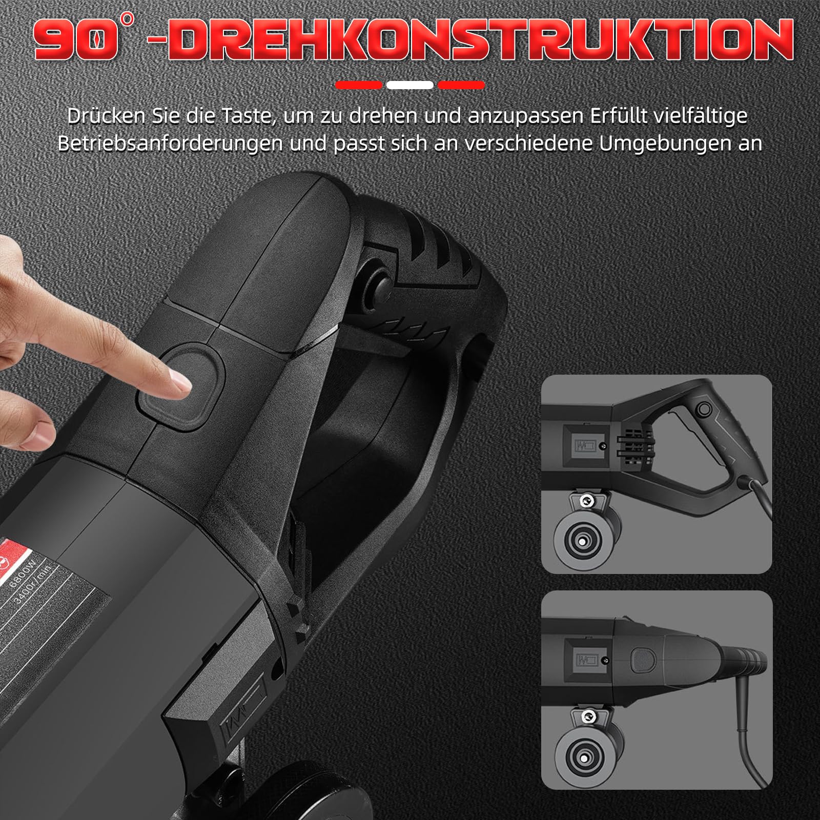 BetonsäGe Elektrische SteinsäGe,3600 W Motorisierte BetonsäGe, Gipsschneider Mit 420 Mm KreissäGeblatt, Steinschnitttiefe 165 Mm, Zum Trennen Von Stein, Granit Und Beton