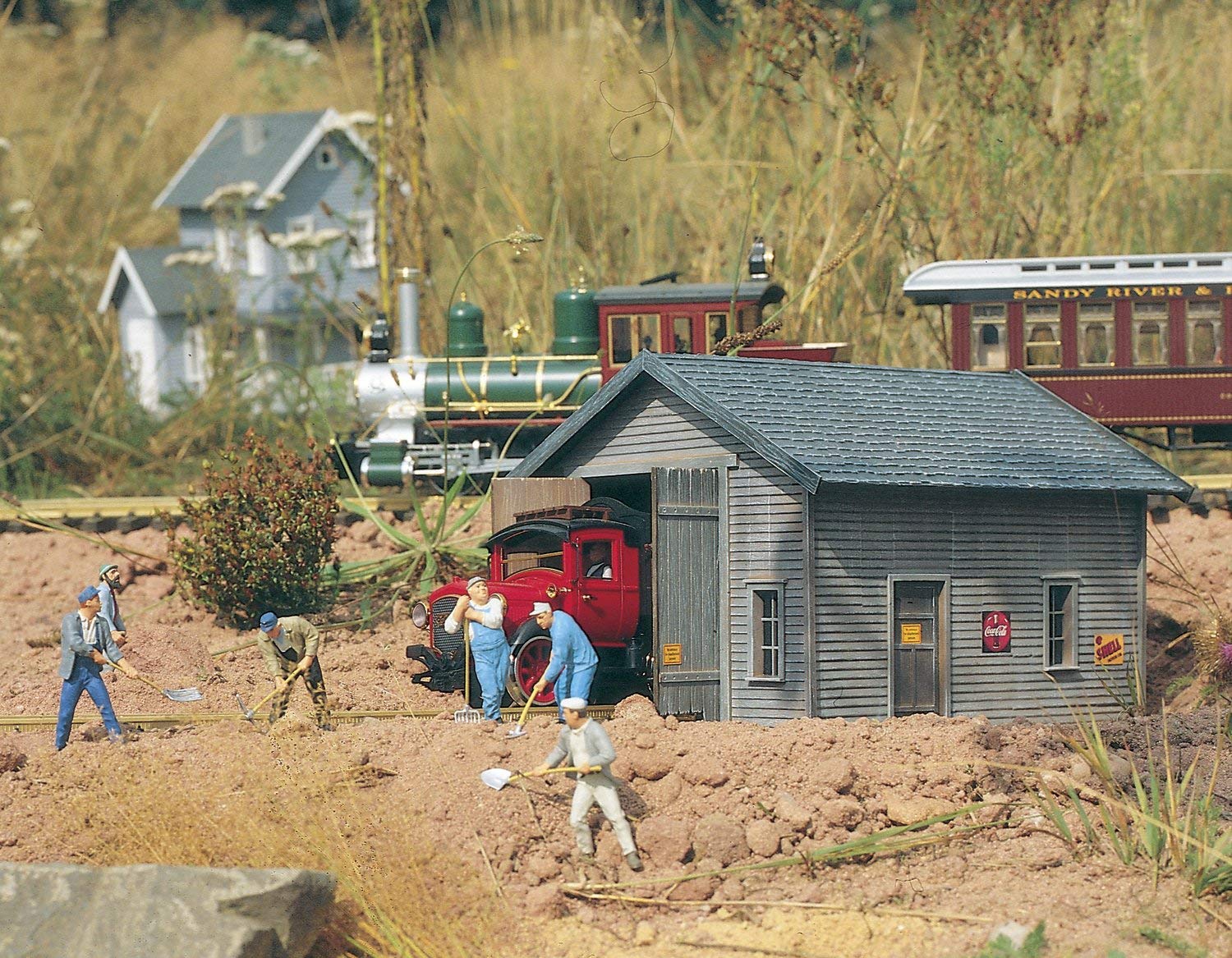 Piko 62232 G Scale Kit Track Inspection Shed assembled model