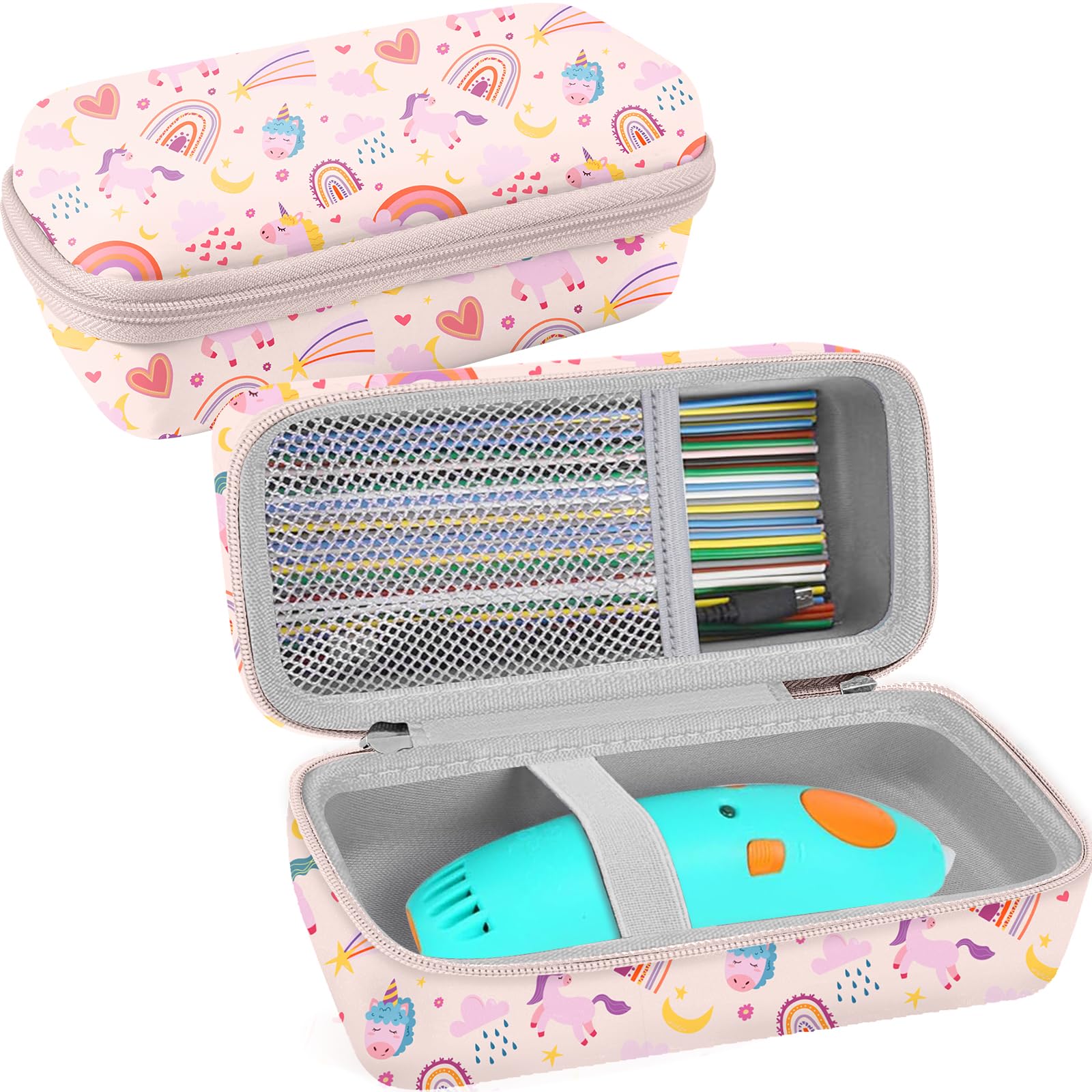 Leayjeen Storage Case Compatible with 3Doodler Start+ Essentials for 3D Pen Set for Kids,for Kids Ages 8-12,Fit for 3D Printing Pen Carrying case(Case