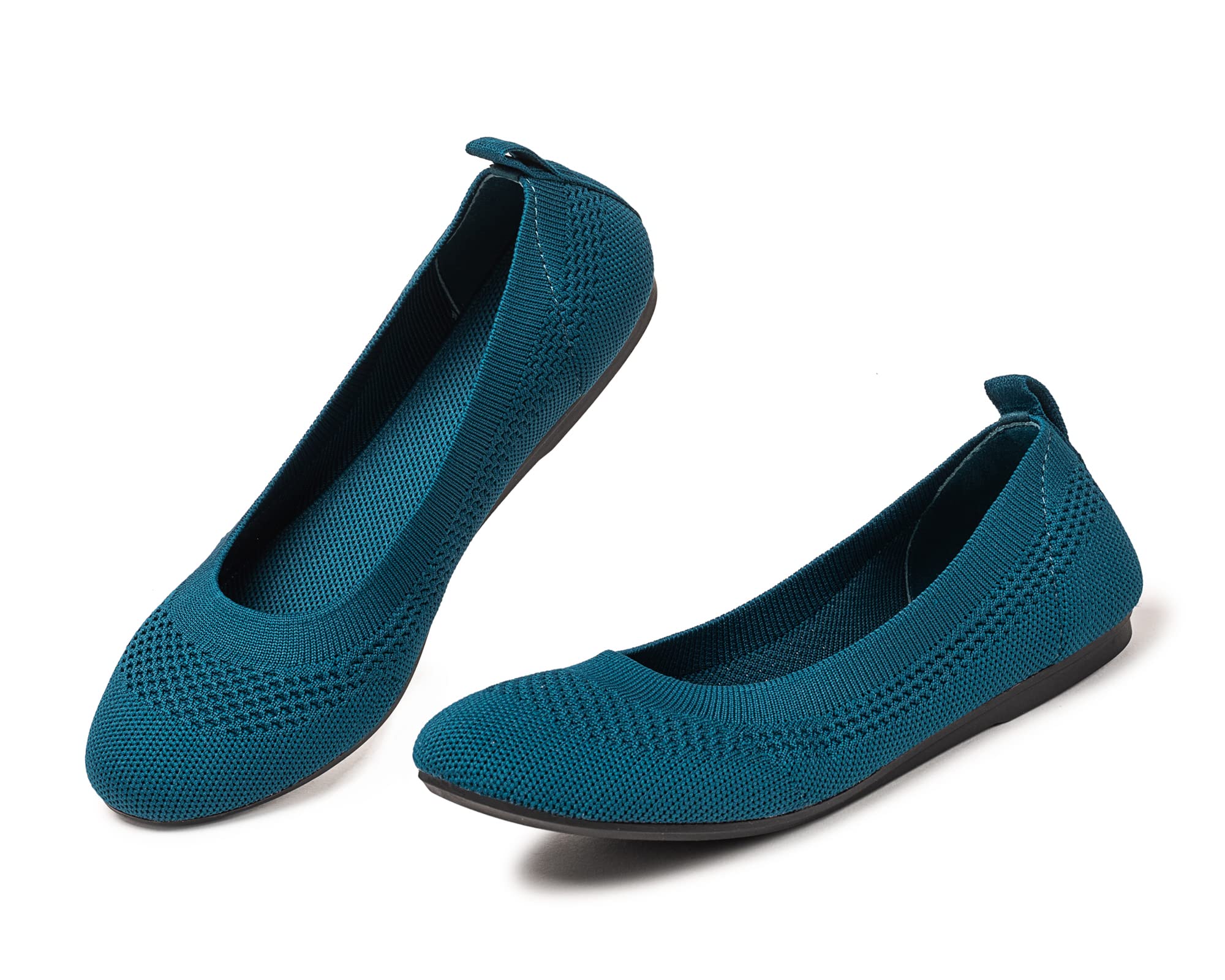 Frank Mully Ballerine Piatte Slip-on in Maglia da Donna - Décolleté con Punta Rotonda