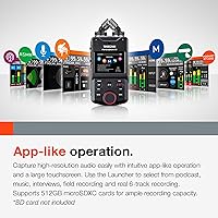Vista 4 de Grabadora de audio portátil TASCAM Portacapture X6 de 32 bits Float, grabadora de campo para video, música, podcast, voz, podcasting