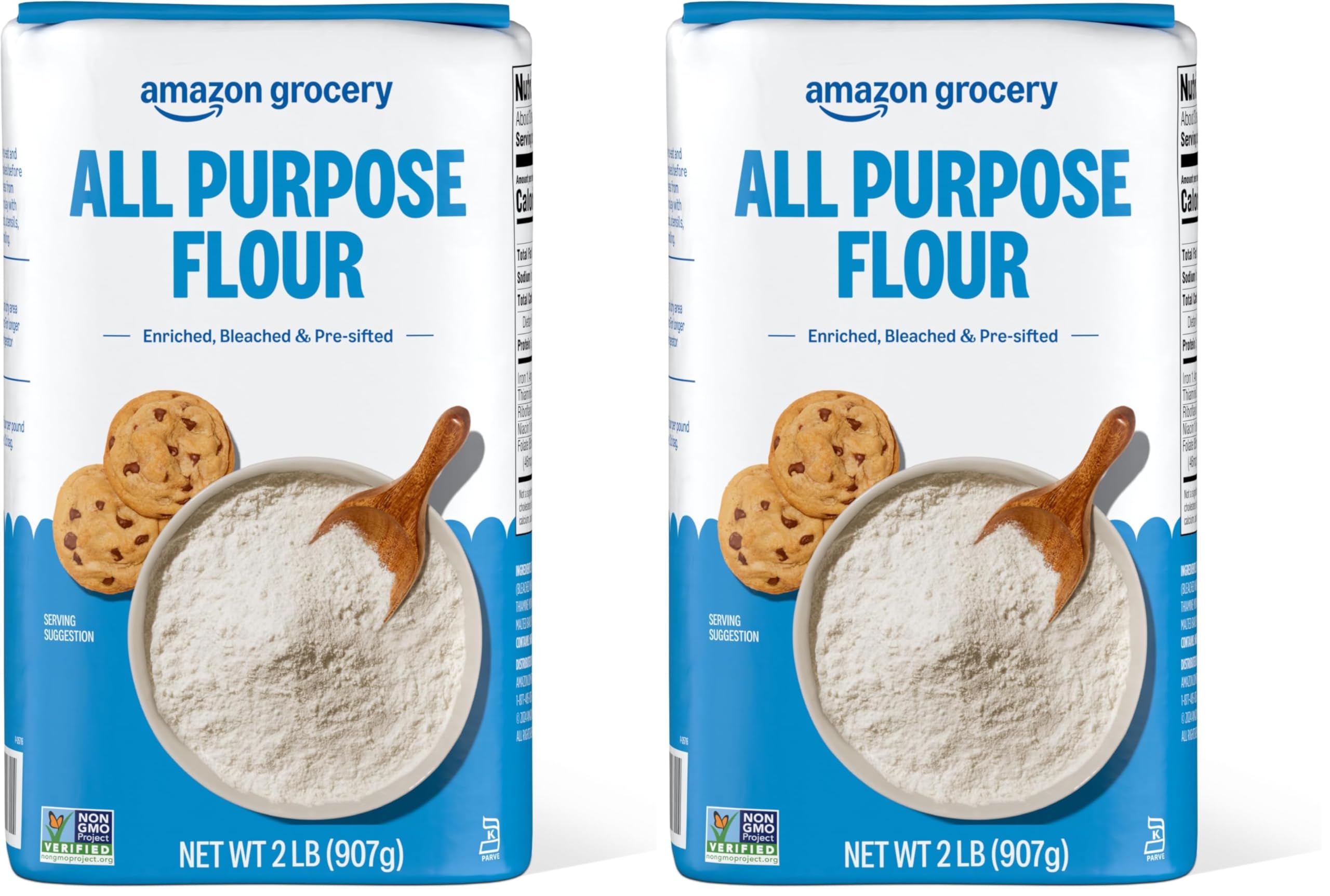 Amazon Fresh, All Purpose Flour, 2 lb (Pack of 2)