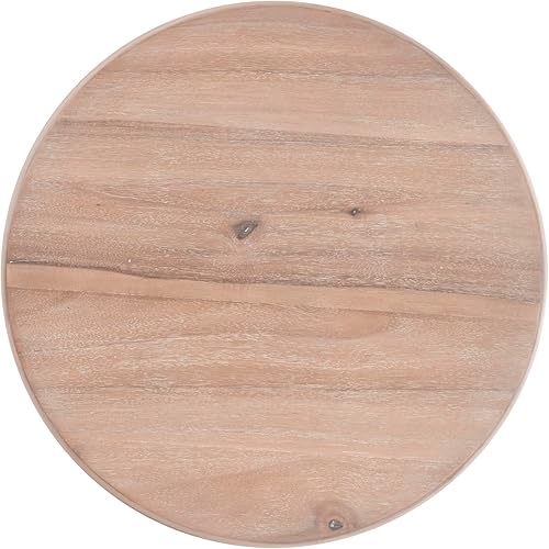 Miniatura 7 de Powell Finley - Mesa auxiliar de pedestal natural con tapa redonda