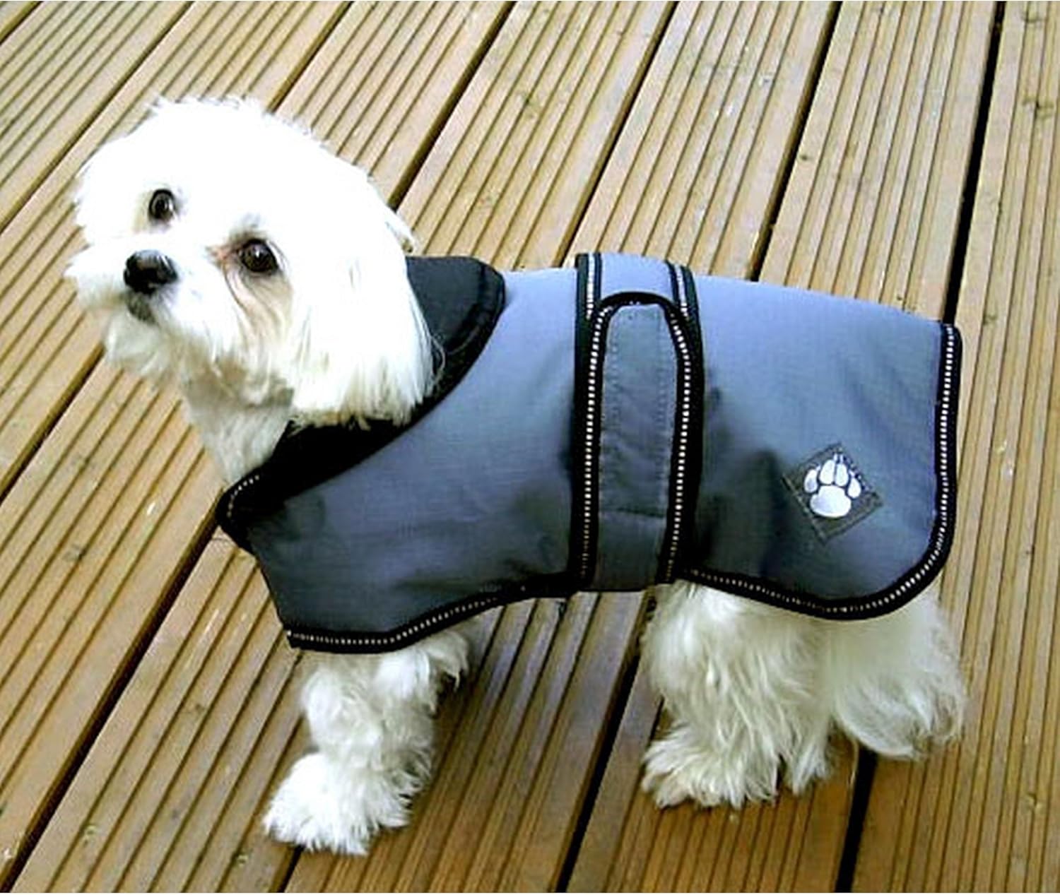 Danish Design Waterproof Dog Coat, 16inch, Dusty Blue