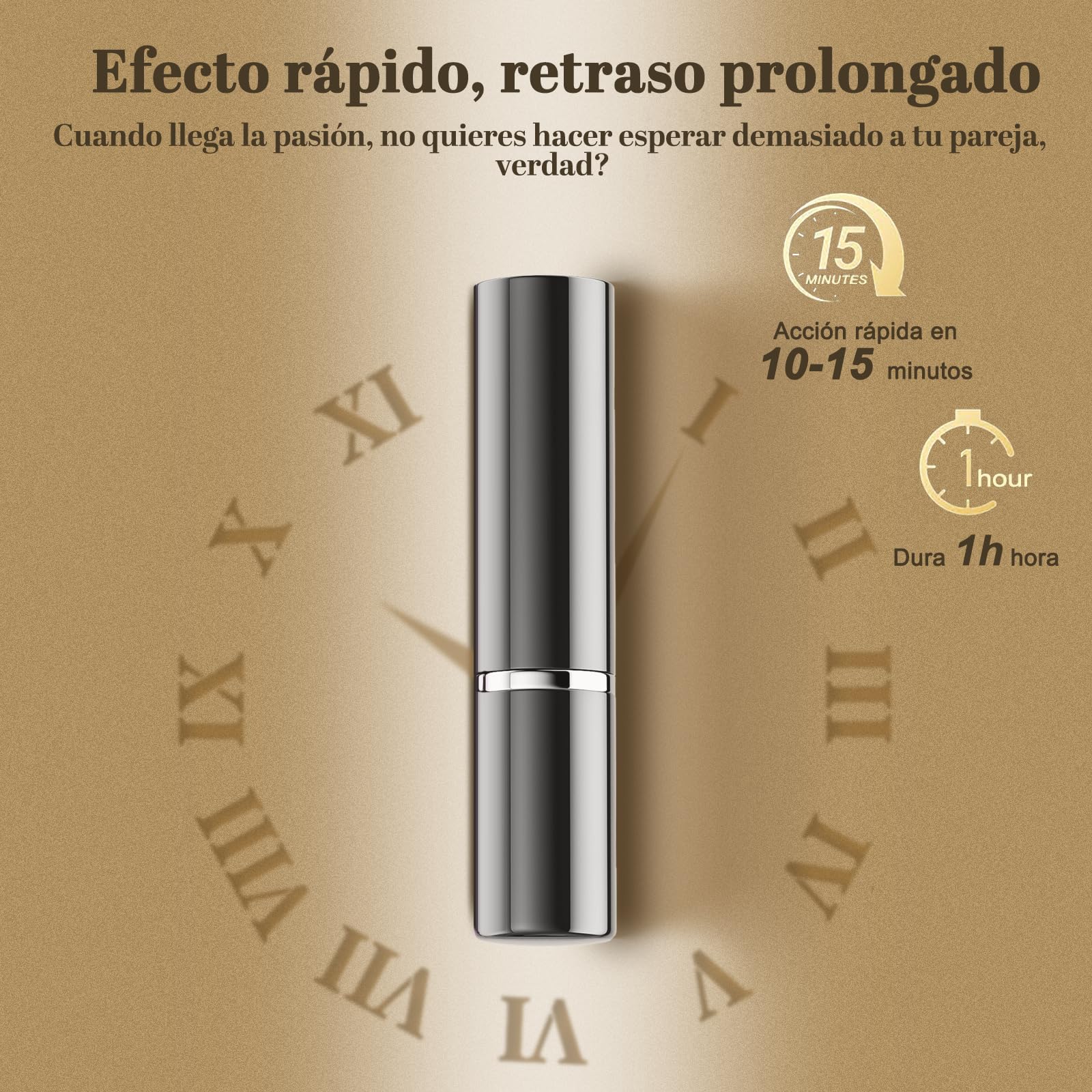 Spray Retardante Eyaculación - Prolonga el Placer y Dura Más en la Cama con Fórmula Desensibilizante de Acción Rápida, Envase Discreto y Portátil 5ml