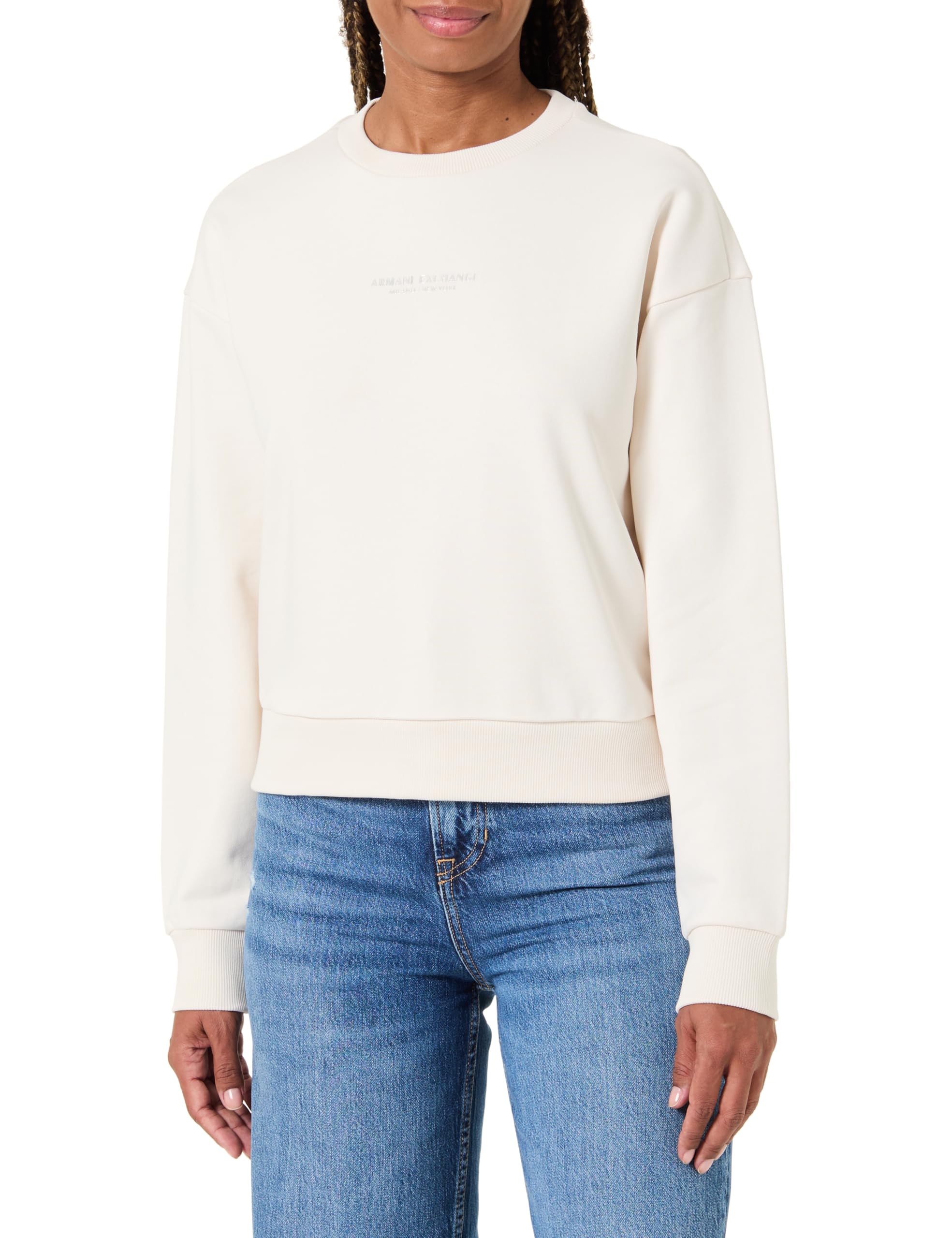 Armani Exchange Long Sleeve Milano-New York Front Logo Sudadera Mujer (Pack de 1)