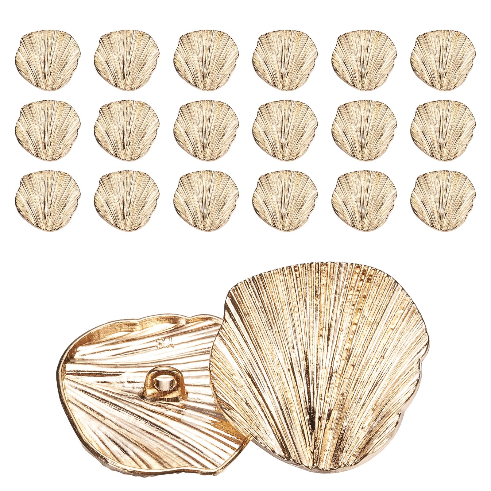 sourcing map 20pcs Metal Shank Rose Gold Buttons, 30mm/1.2inch