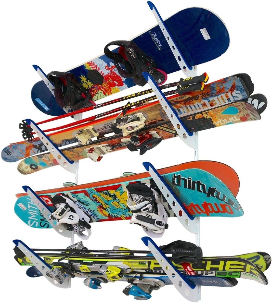 StoreYourBoard Snowboard Multi Wall Storage Rack, Home and Garage Mount : Sports & Outdoors