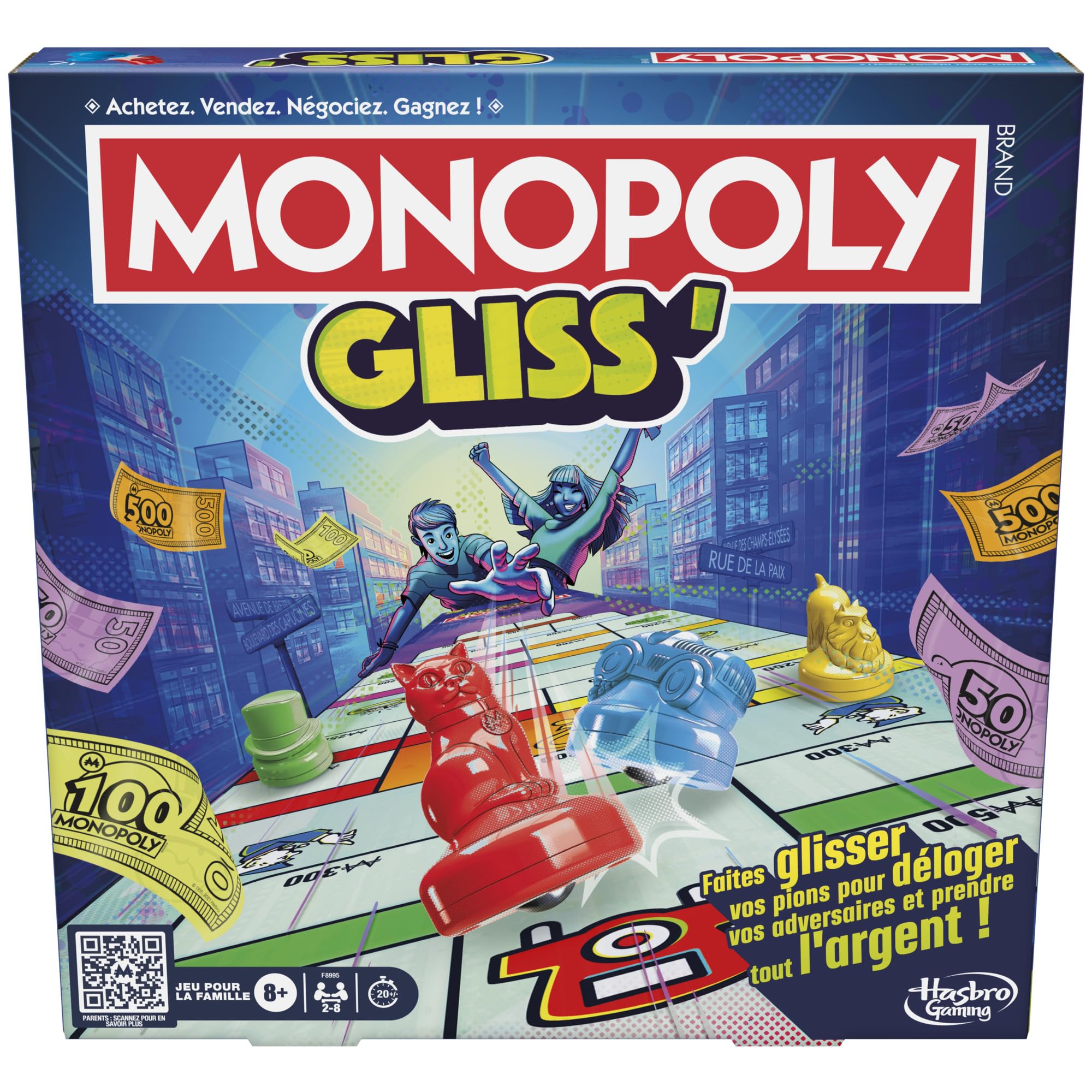 Monopoly Gliss', Gioco In Gruppo Per Famiglie Per Bambini Adolescenti E Adulti Da 8 Anni Da 2 A 8 Giocatori 20 Minuti In Media Gioco