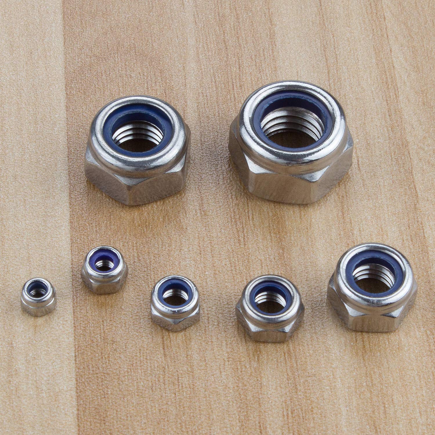 100 Dadi Autofrenanti 1/4-20 Con Inserto In Nylon - Zincati, Grado 5 - Foto 11