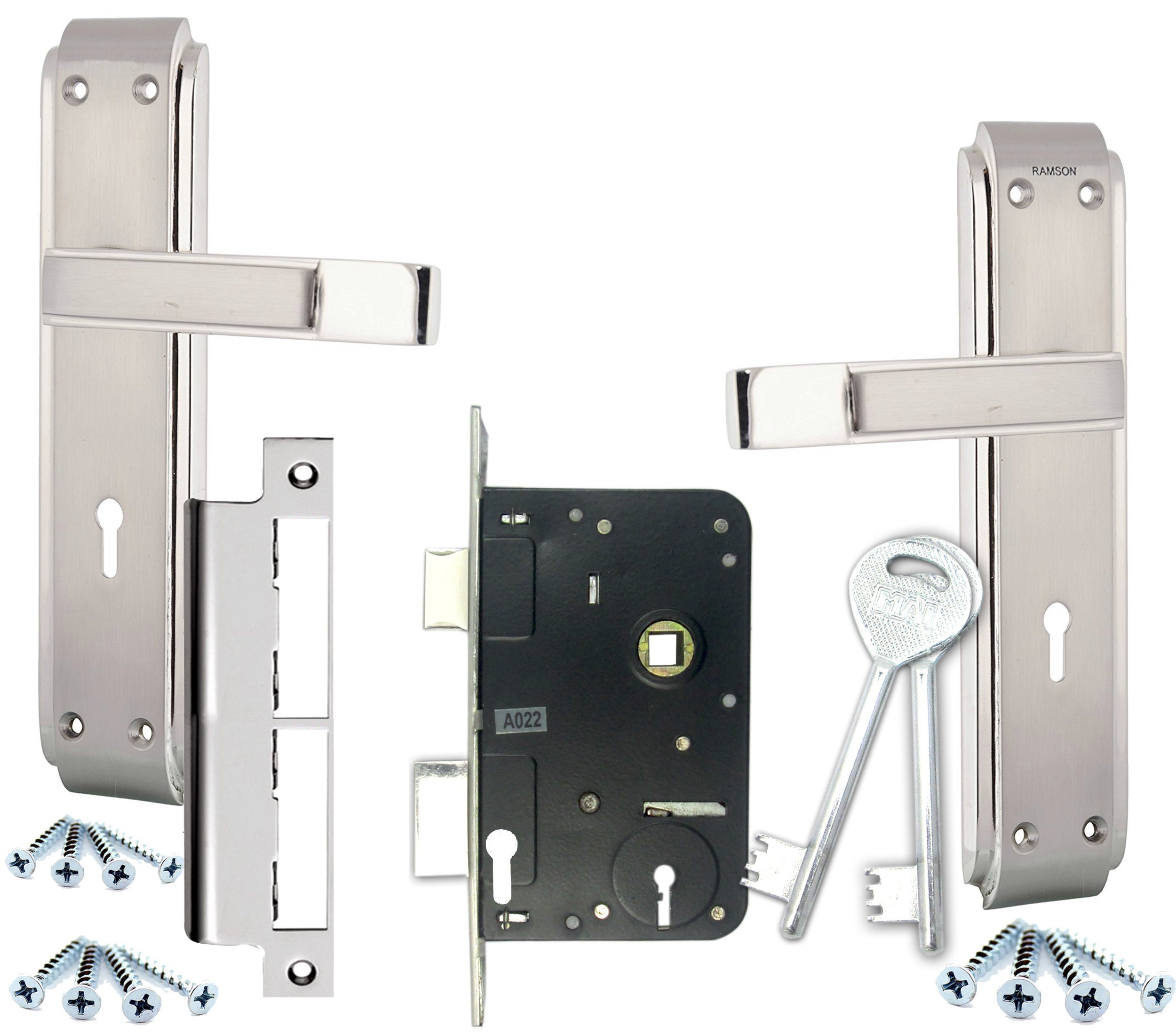 Aimtifit Jali Door-1 Ramson Series Zinc Mortice Handleset 8 Inch