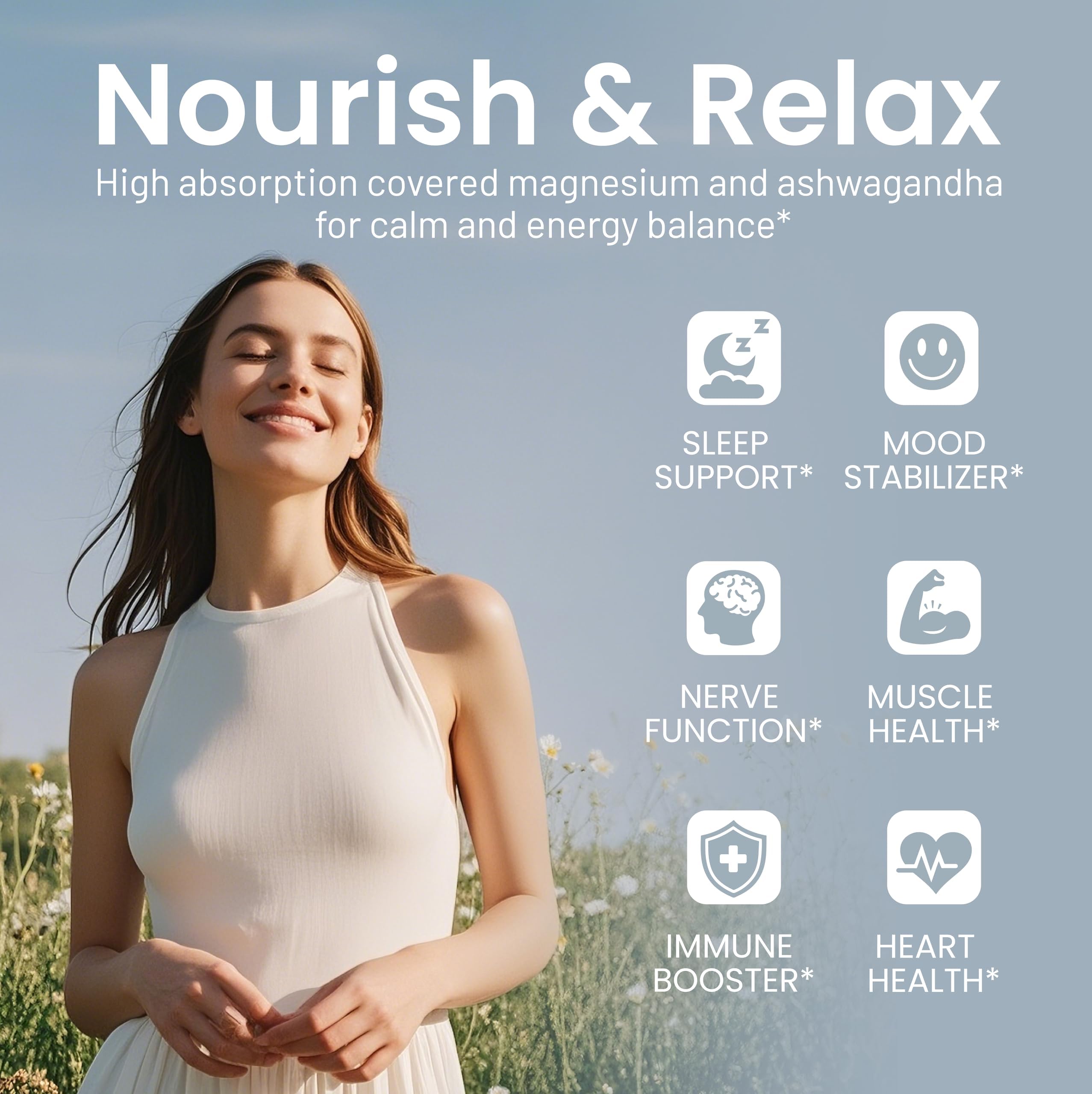Magnesium Ashwagandha Glycinate Supplement for Sleep, 90 Capsules — Amazon image 3
