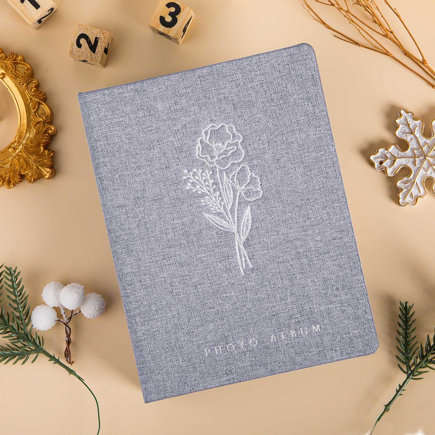 Album Fotografico 13x18 Cm In Lino - Confezione Da 2, Grigio, Per 52 Foto - Foto 5