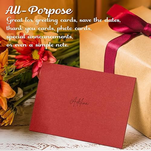 Miniatura 7 de Sobres de invitación, paquete de 50 sobres de Navidad de 4 x 6 pulgadas para invitaciones y tarjetas de felicitación, sobres rojos, bastones de