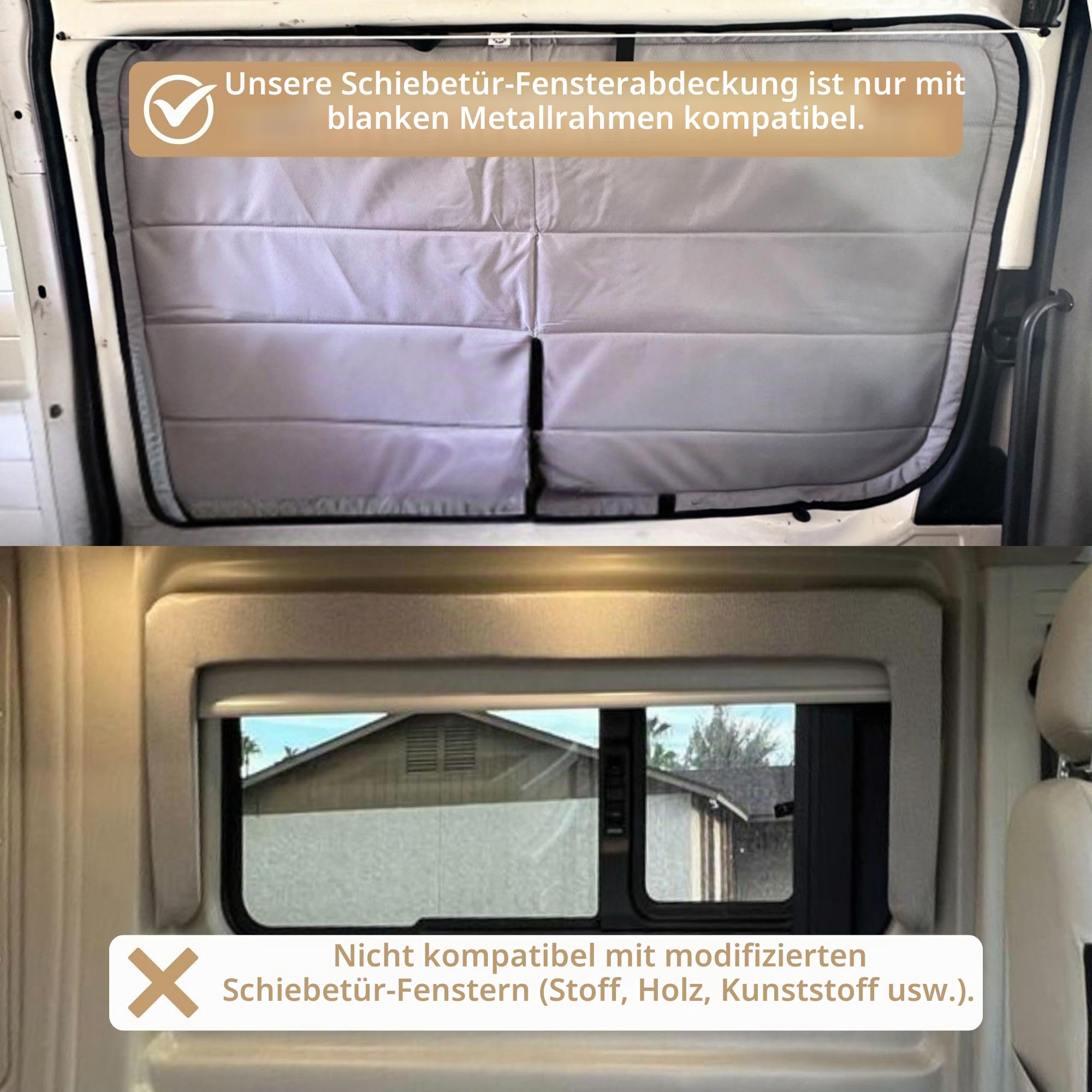 Living in a Bubble Isolierte Verdunkelungs-Schiebetürfensterabdeckung für Mercedes Sprinter (2007-Aktuell) - Der unverzichtbare Sonnenschutz und Komfort für Ihr Van-Leben