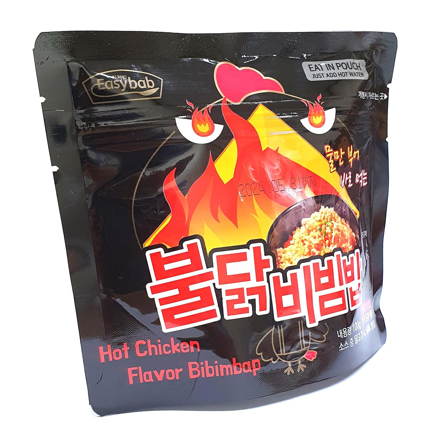 LENITH Buldak Bibimbap Salsa Buldark Arroz Mixto MRE Camping y al aire libre Añadir agua caliente Comida local tradicional de Corea 3.53 oz (paquete