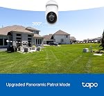Tapo 4K 8MP Pan/Tilt Outdoor Security Camera, 360° View, No Monthly Fee, Person/Vehicle & Motion AI Track, Starlight Color Night Vision, SD/Cloud Storage, Works w/Alexa & Google Home (Tapo C560WS)