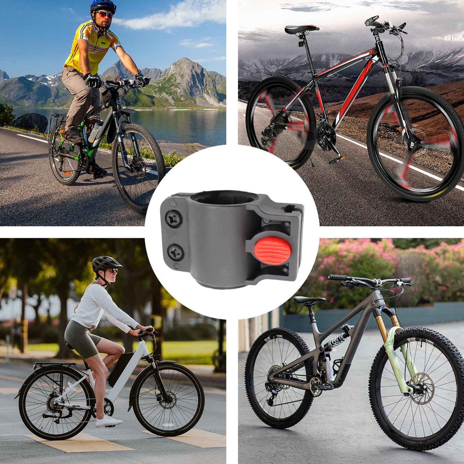 schloss für fahrradsattel Generisch Fahrradschloss-Halterung – U-Schloss, Metallisch, Bügelschloss, Schlosshalterung Fahrräder Sport & Freizeit schulfahrrad Rack Body Color:Anthracite Bike Accessories, Parts and