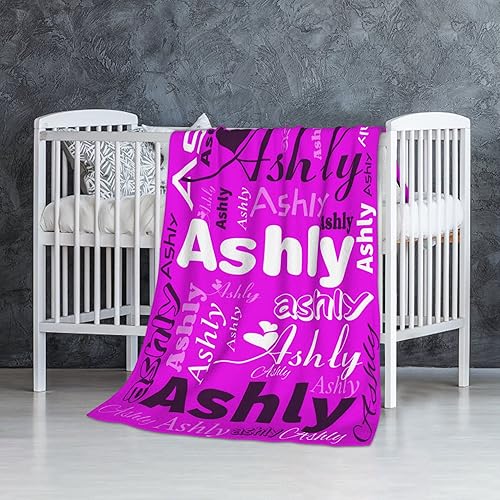 Miniatura 10 de Dr.TOUGH Manta personalizada con nombre para niños, mantas de bebé personalizadas para niños y niñas, manta con nombre para cumpleaños, Navidad