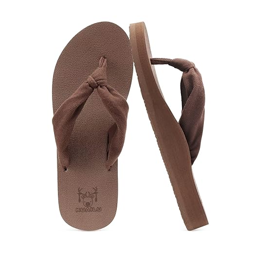 KuaiLu Flip Flops for Women with Arch Support Yoga Mat Comfortable Summer Beach Walking Thong Cushion Sandals Slip On Indoor Outdoor