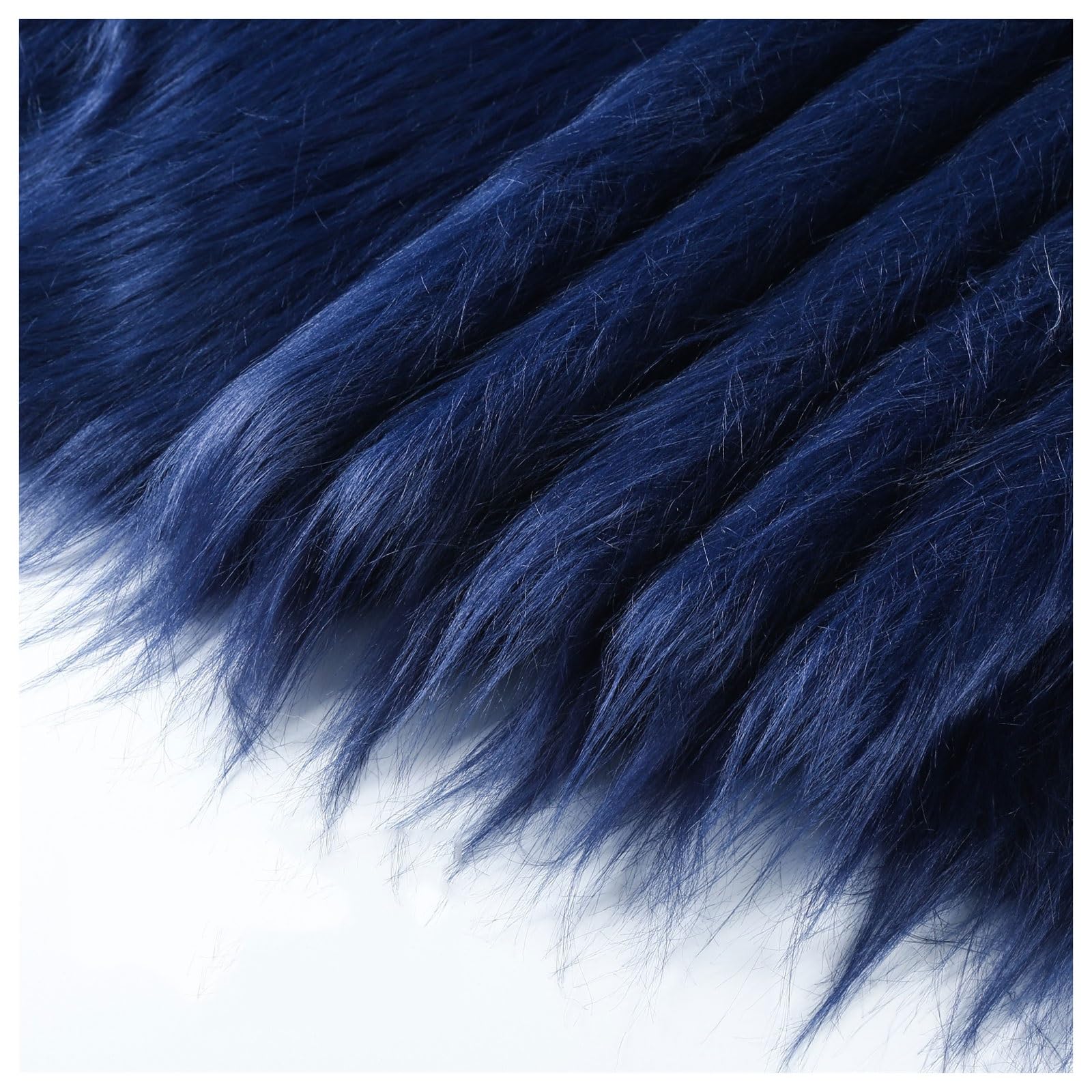 12cm Long Pile Faux Fur Fabric Squares Shaggy Plush Fluffy Fuzzy Plush Faux Imitation Fur Material, for DIY Christmas Halloween Cosplay, Fancy Dresses, Gnomes Beards and Hair, 50x50cm (Color : Dark B